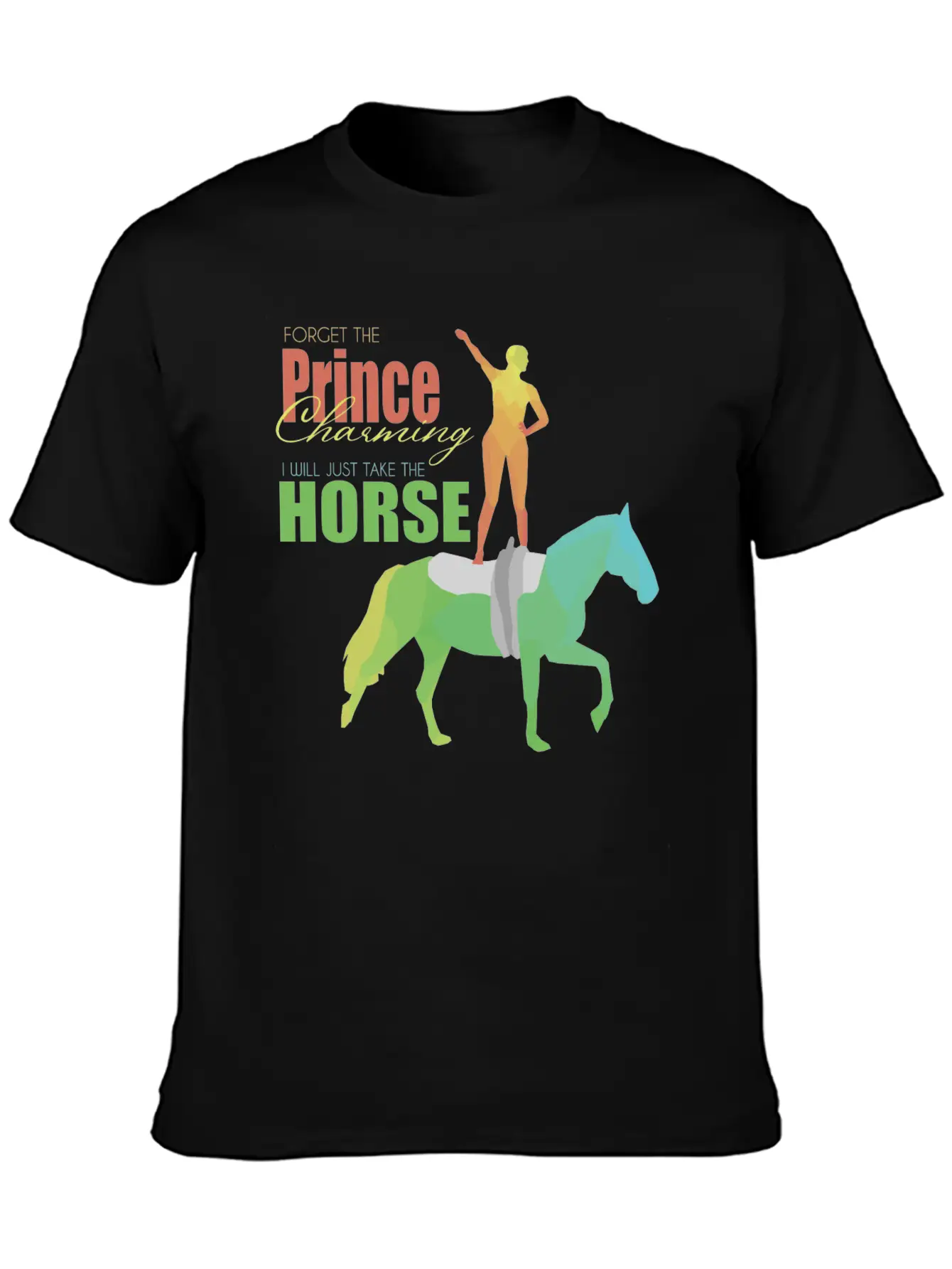 Vaulting Horse Lightweight Cotton T-Shirt – Daily Comfort Graphic Shirt