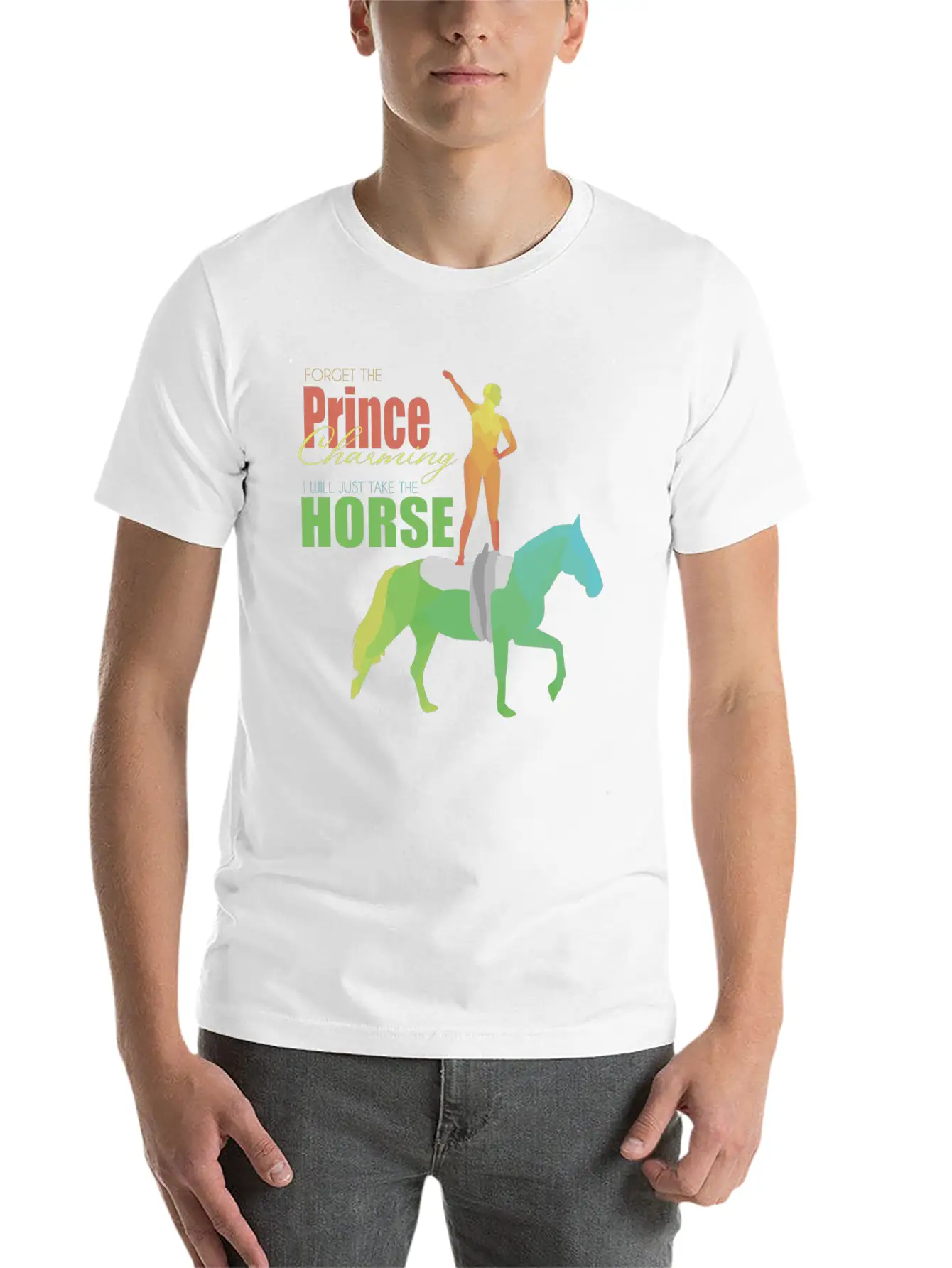 Vaulting Horse Lightweight Cotton T-Shirt – Daily Comfort Graphic Shirt