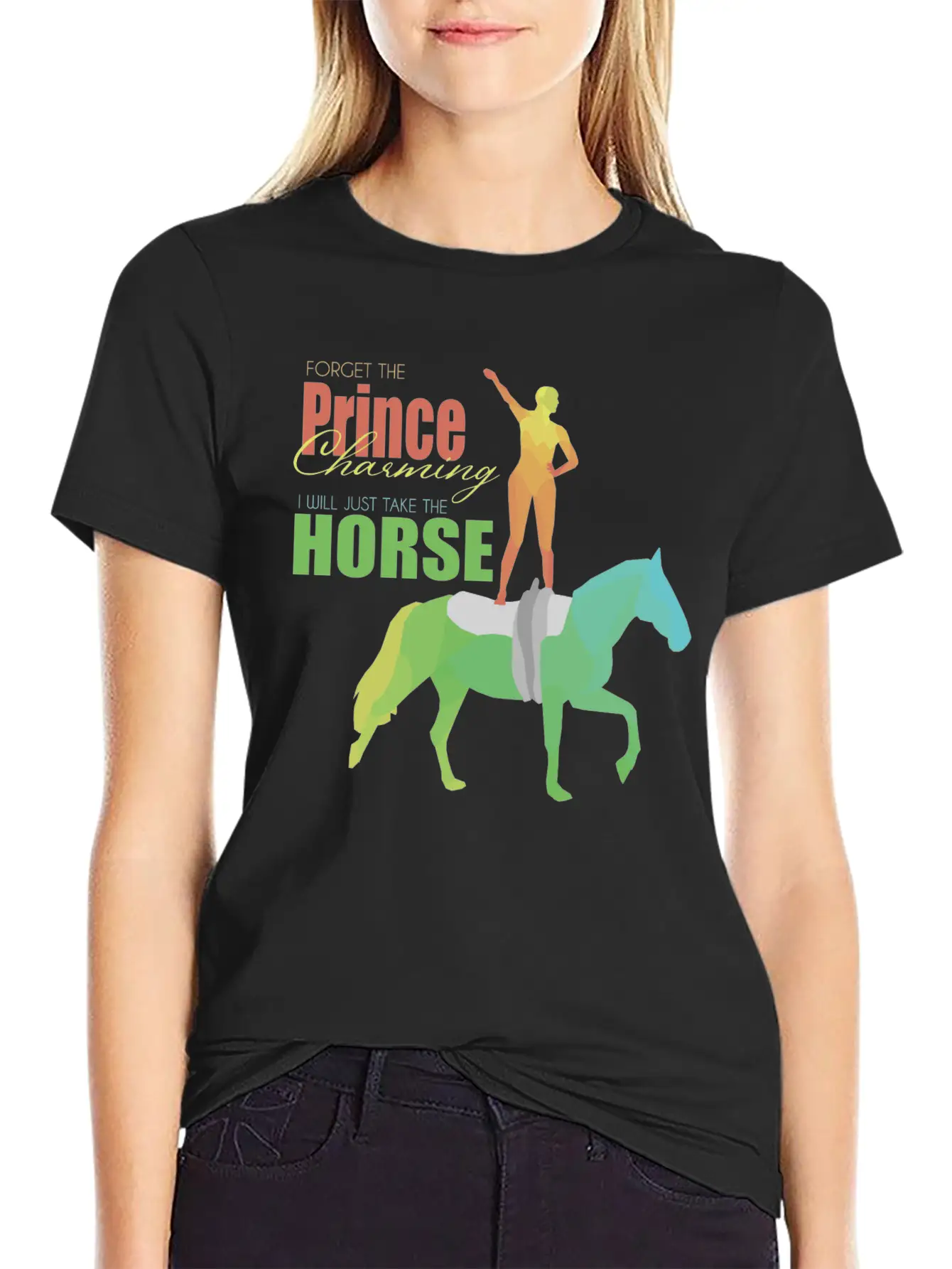 Vaulting Horse Lightweight Cotton T-Shirt – Daily Comfort Graphic Shirt