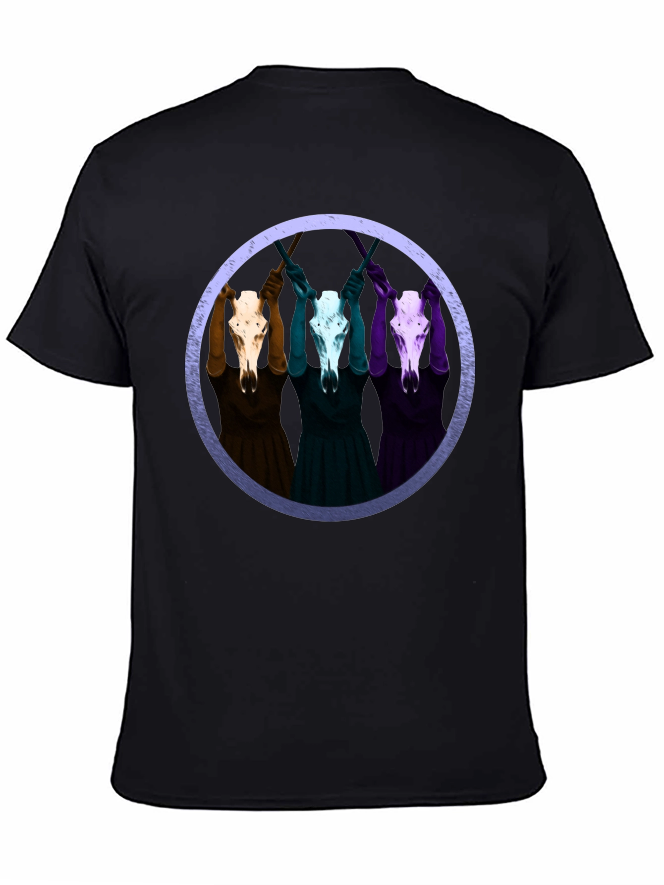 Skull Circle Graphic Tee - Unisex Black T-Shirt