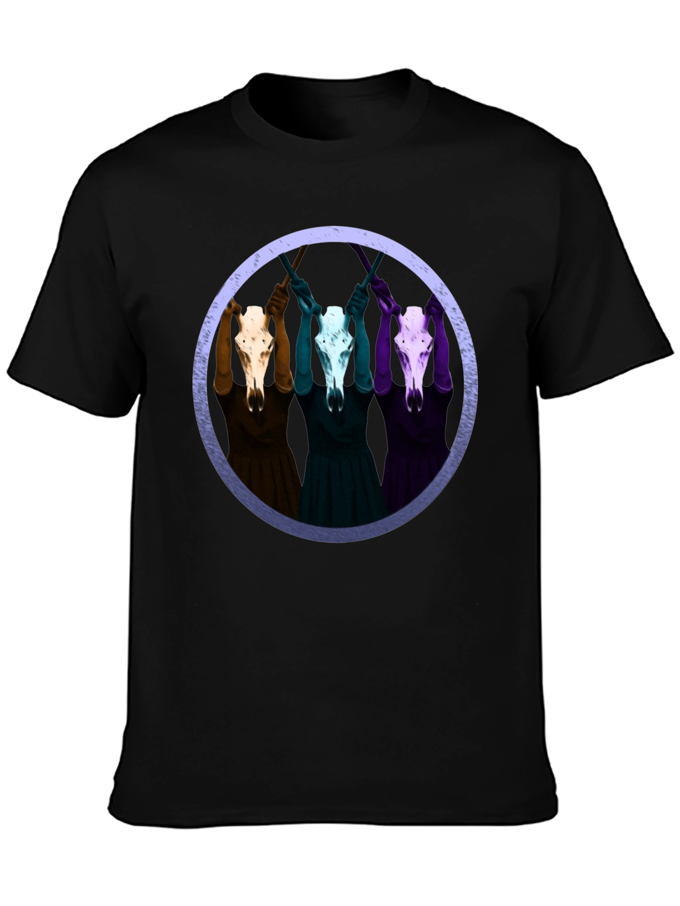 Skull Circle Graphic Tee - Unisex Black T-Shirt