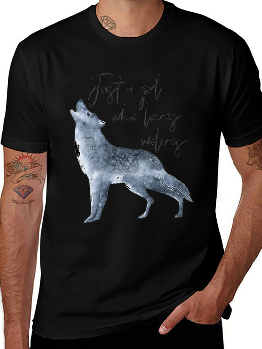 Wolf Lover T-Shirt - Just a Girl Who Loves Wolves