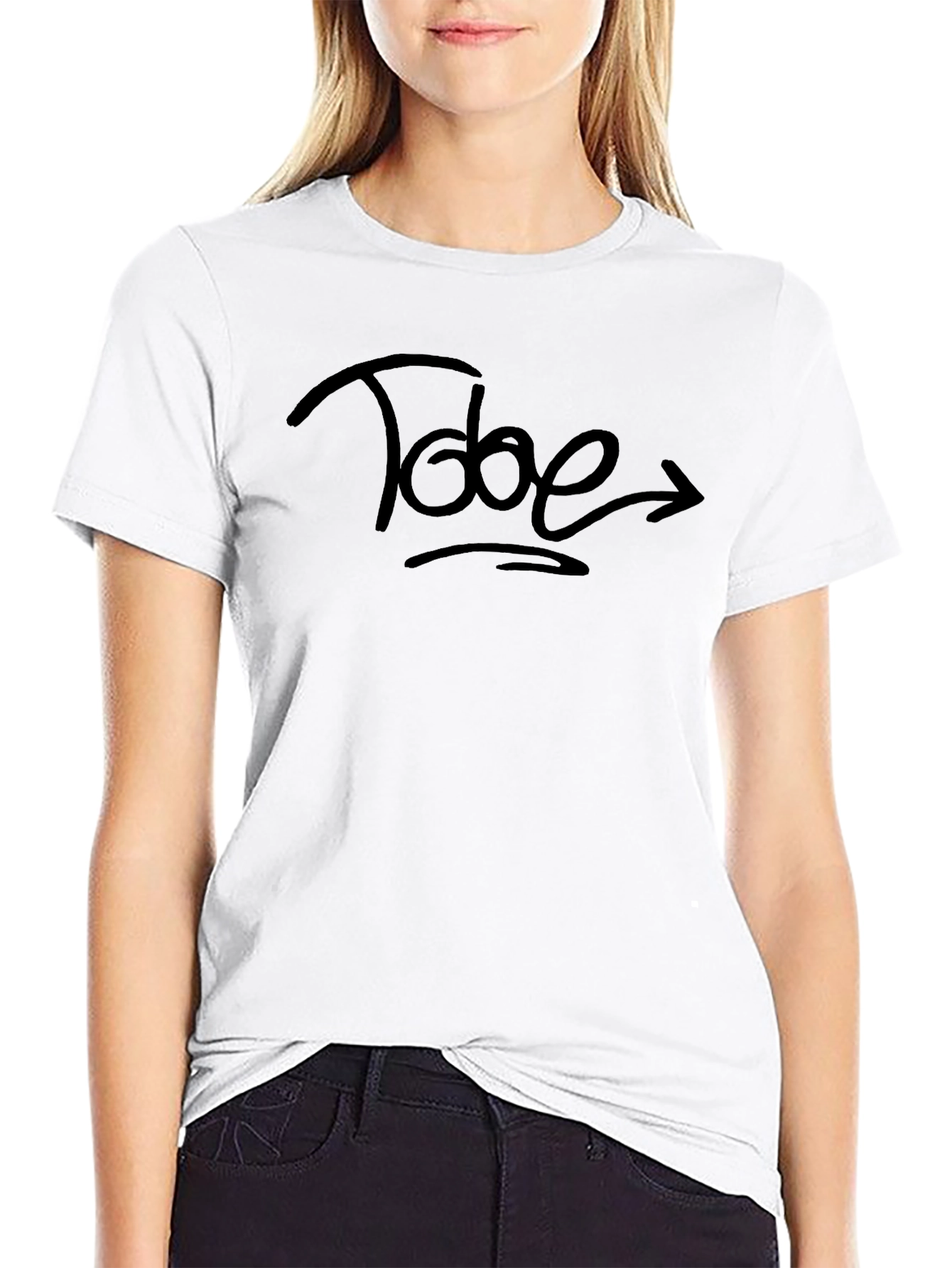 Tode Graphic Tee - Black Cotton Casual Wear