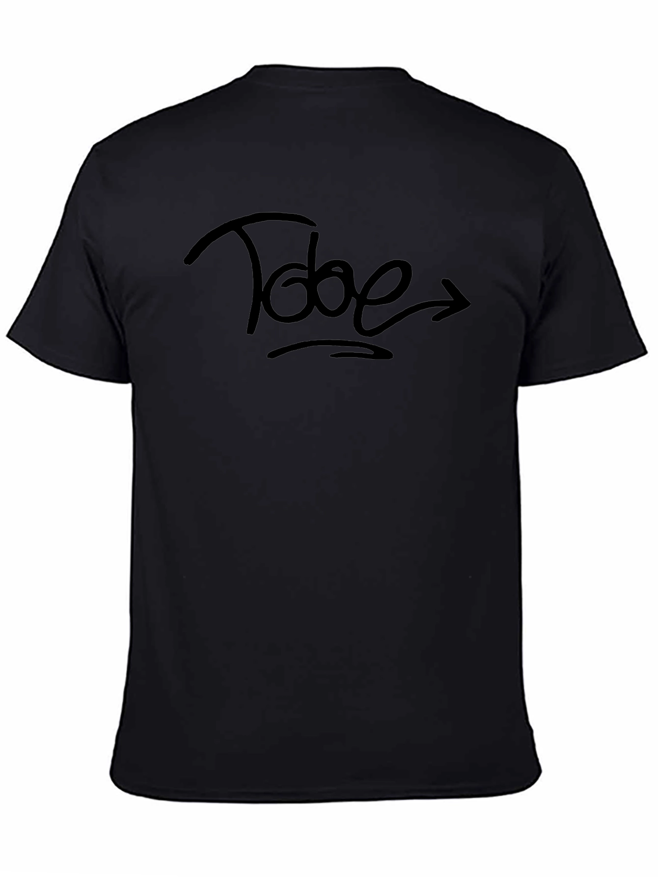 Tode Graphic Tee - Black Cotton Casual Wear