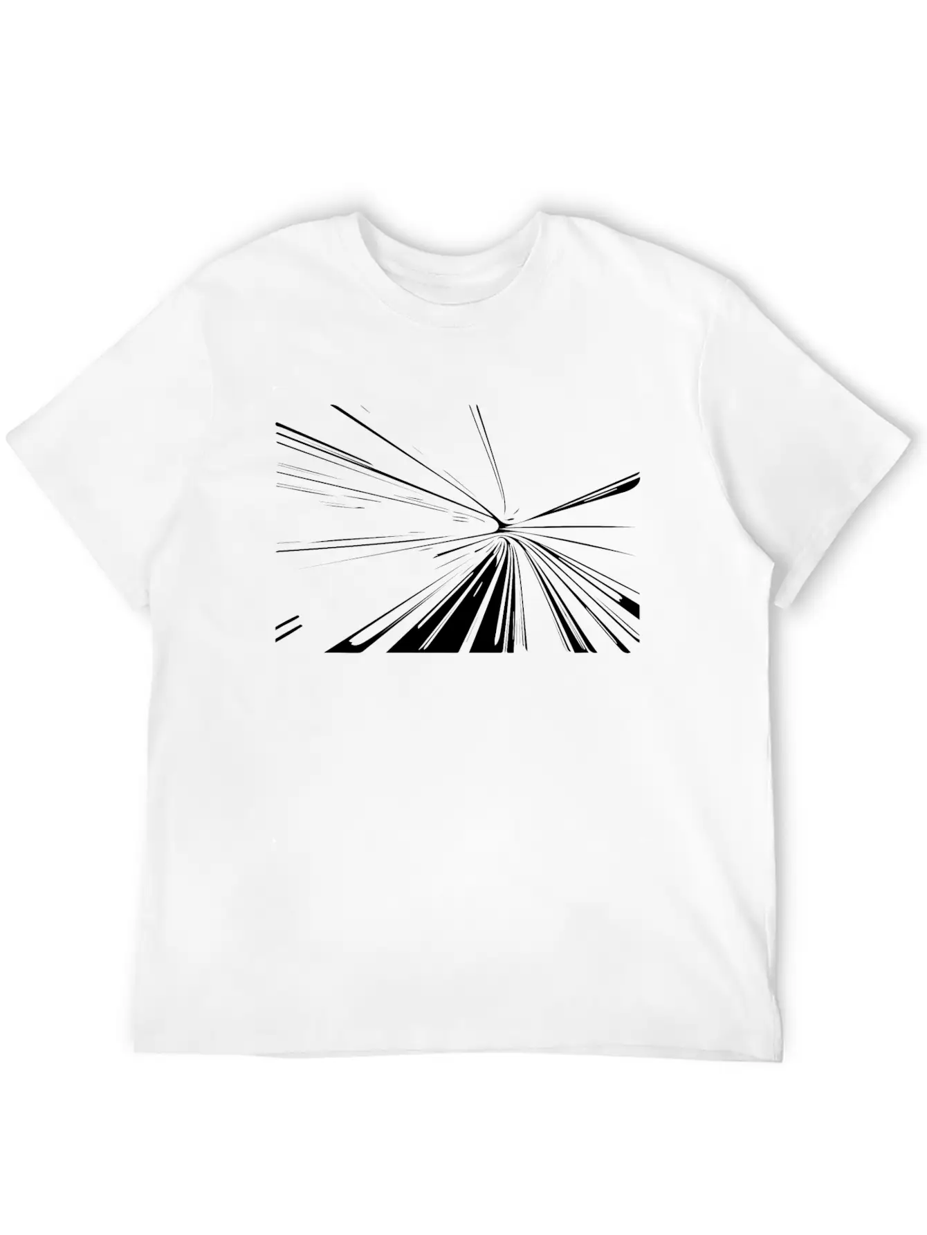 Vector Lines Splash Unique & Unusual Lightweight Cotton T-Shirt – Daily Comfort Graphic Shirt