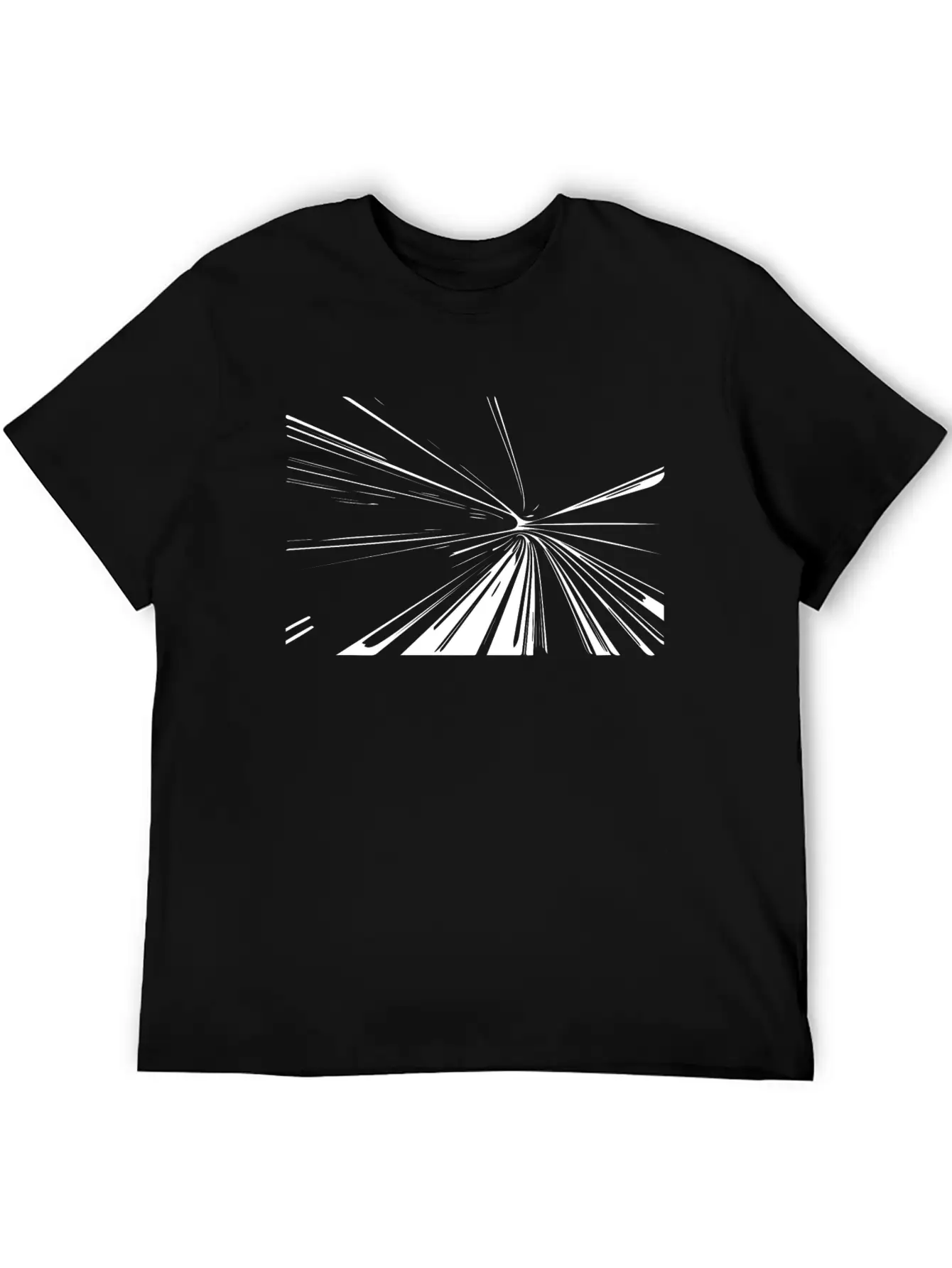 Vector Lines Splash Unique & Unusual Lightweight Cotton T-Shirt – Daily Comfort Graphic Shirt