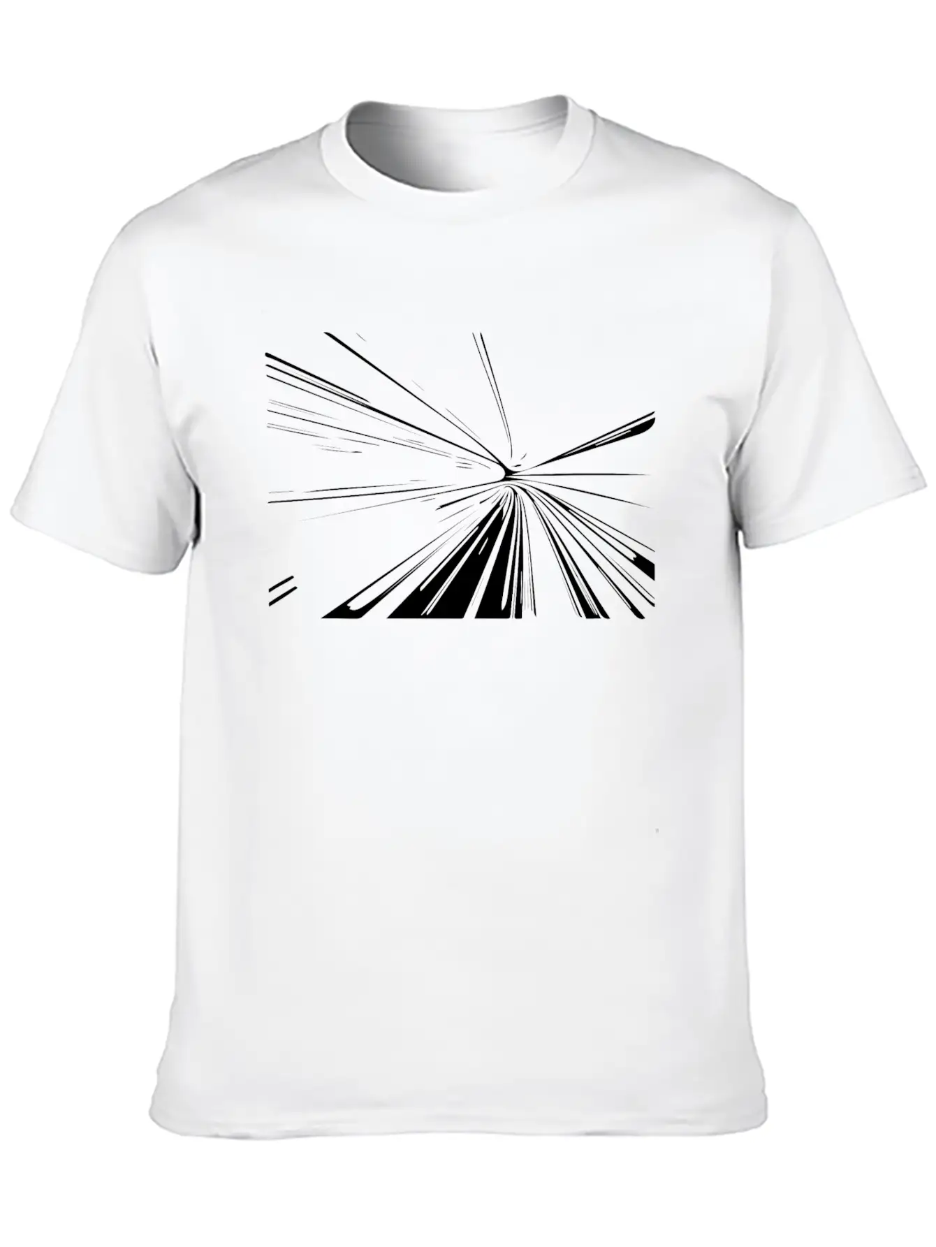 Vector Lines Splash Unique & Unusual Lightweight Cotton T-Shirt – Daily Comfort Graphic Shirt