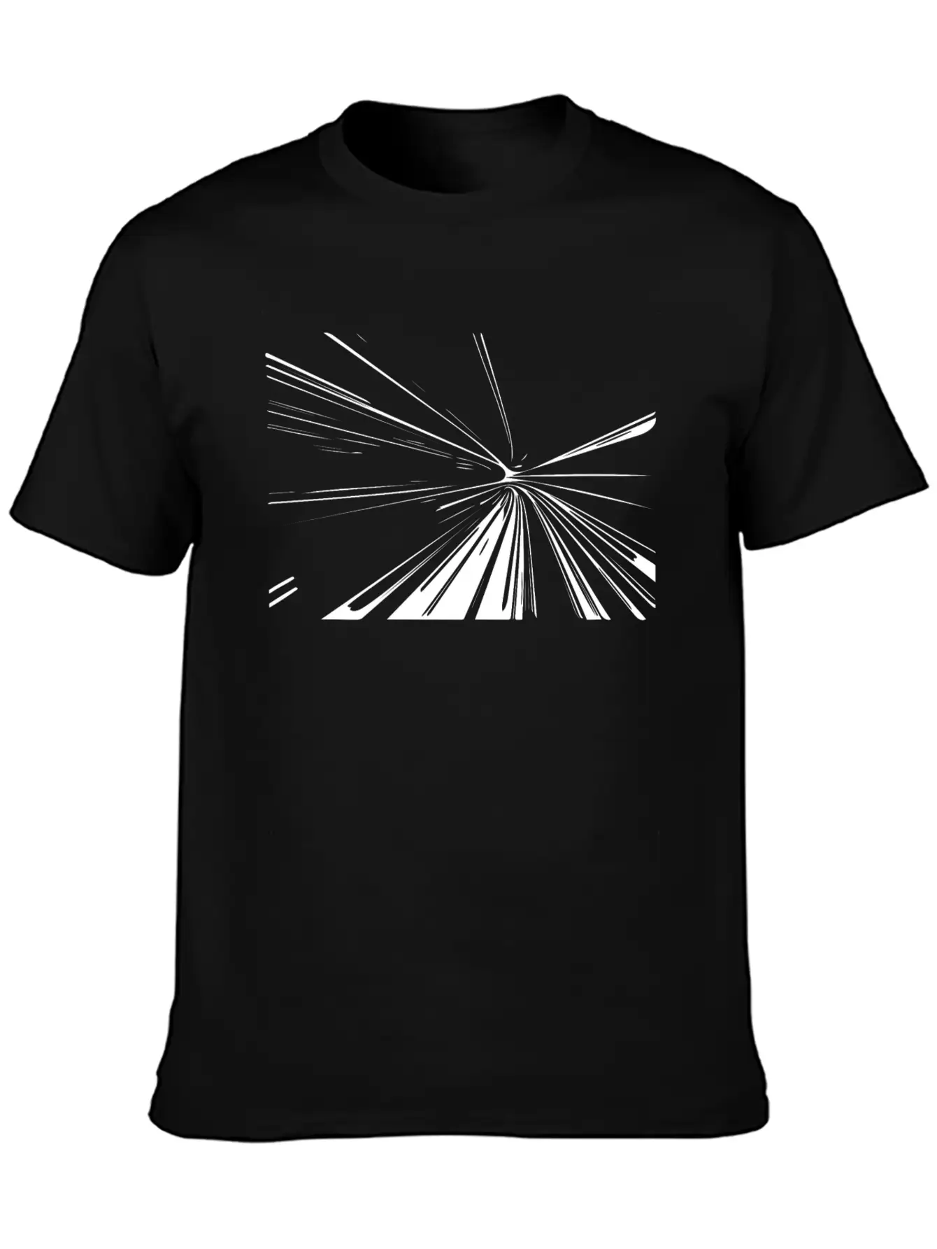 Vector Lines Splash Unique & Unusual Lightweight Cotton T-Shirt – Daily Comfort Graphic Shirt