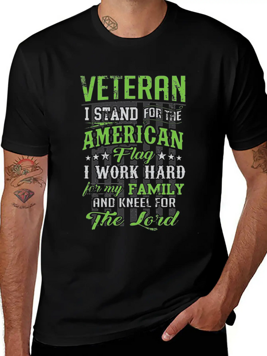 Veteran Flag Gift Lightweight Cotton T-Shirt – Daily Comfort Graphic Shirt