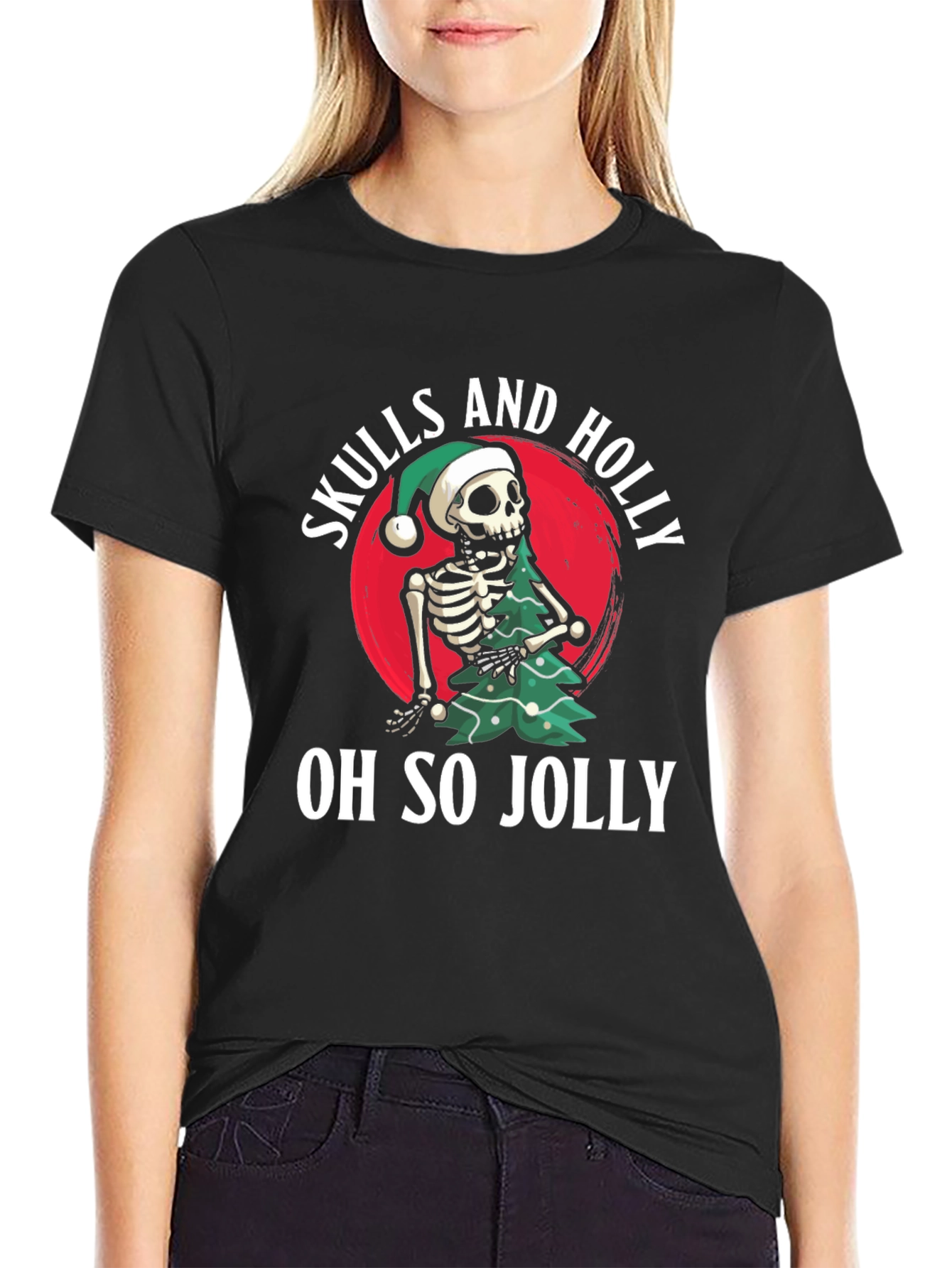 Skulls and Holly Oh So Jolly T-Shirt