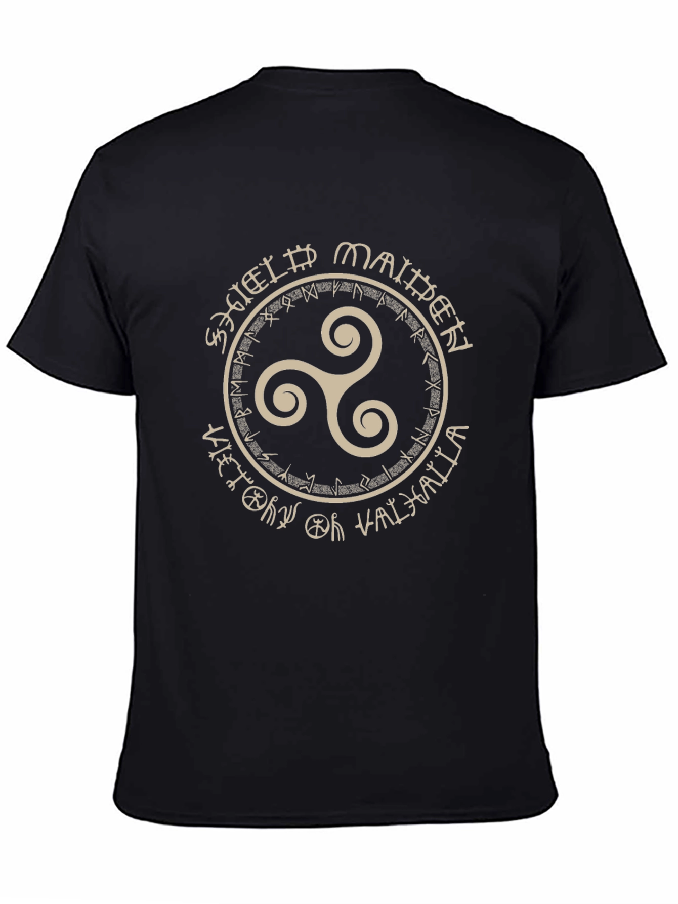 Shield Maiden Viking Graphic Tee - Black