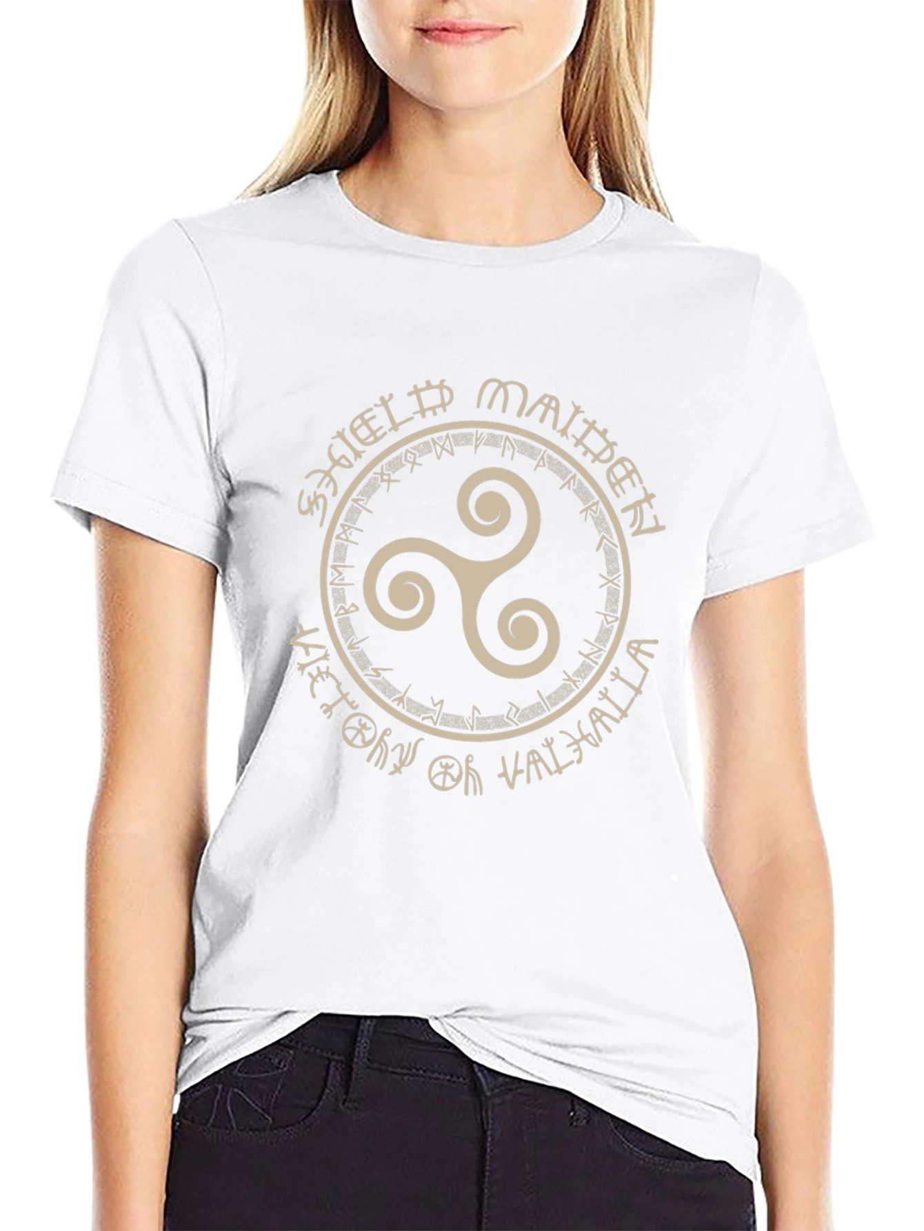 Shield Maiden Viking Graphic Tee - Black