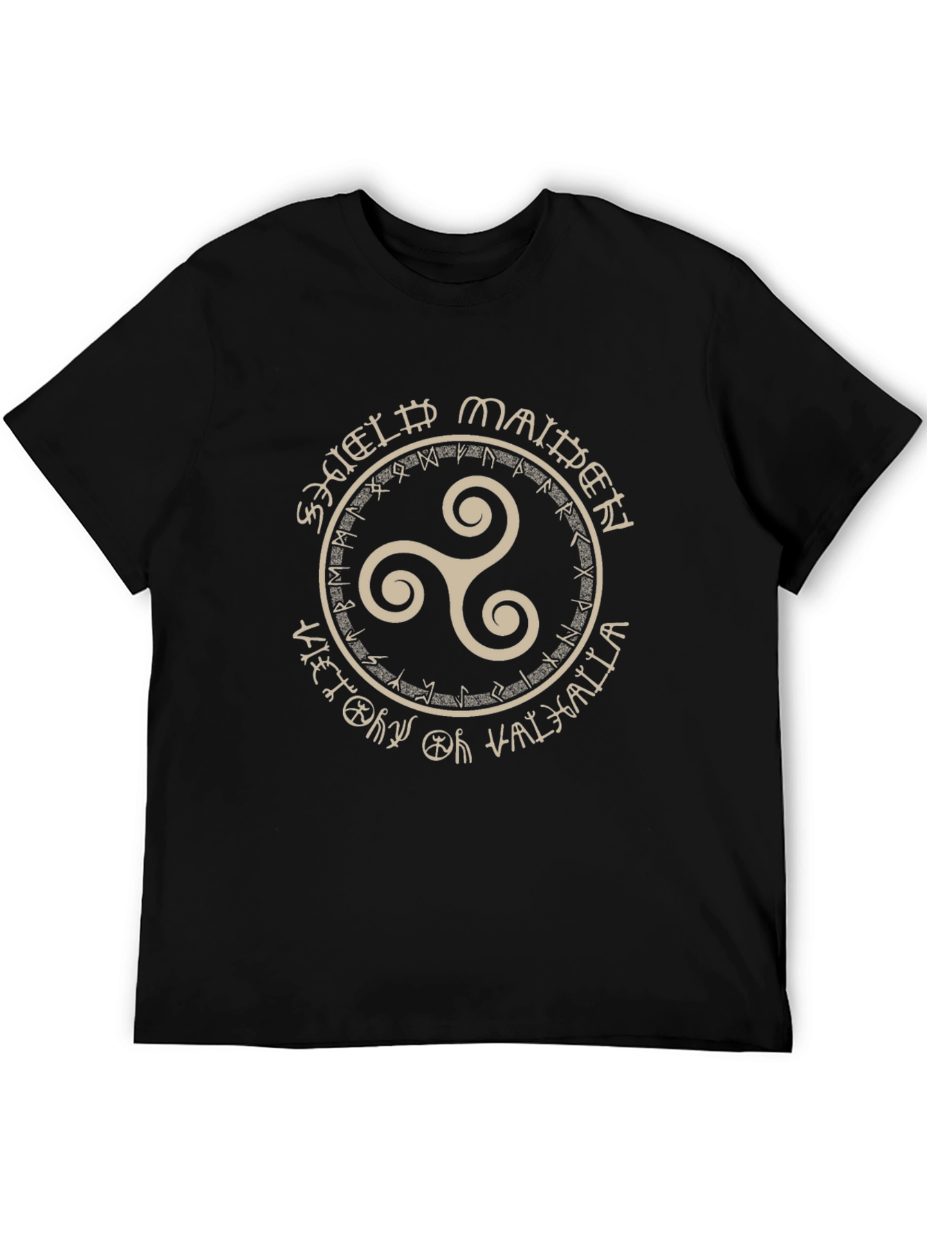 Shield Maiden Viking Graphic Tee - Black