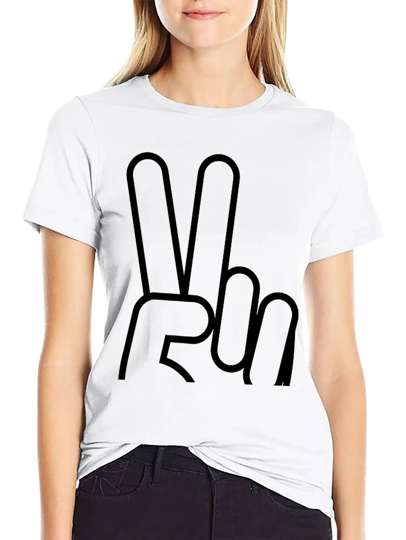 Victory_hand__f1 Lightweight Cotton T-Shirt – Daily Comfort Graphic Shirt