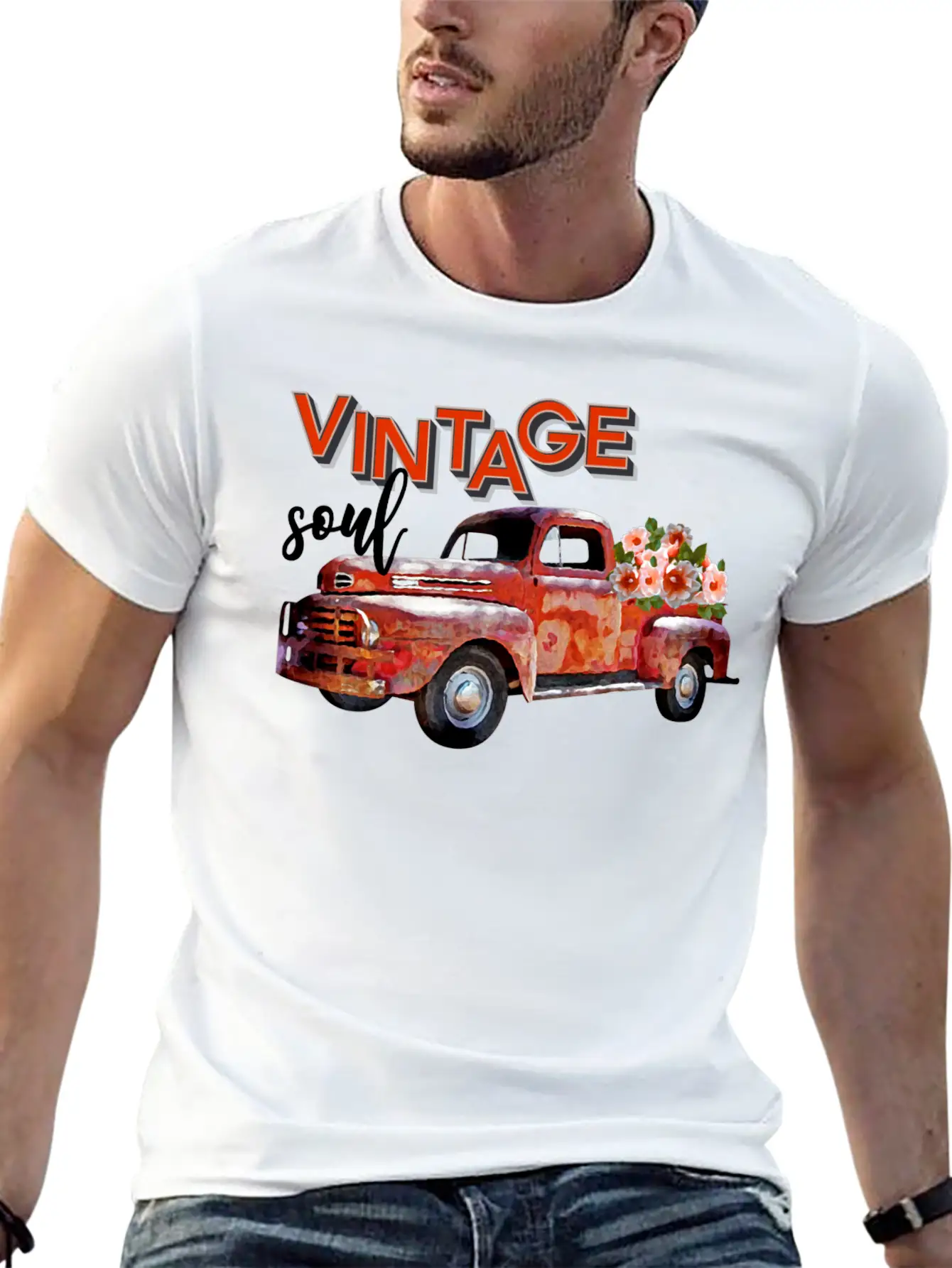 Vintage Soul Lightweight Cotton T-Shirt – Daily Comfort Graphic Shirt