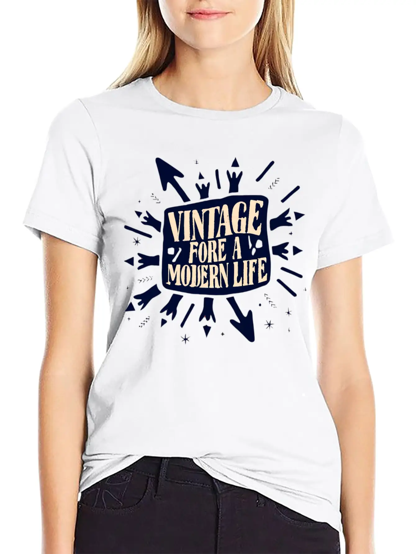Vintage Vibe For A Modern Llife Lightweight Cotton T-Shirt – Daily Comfort Graphic Shirt