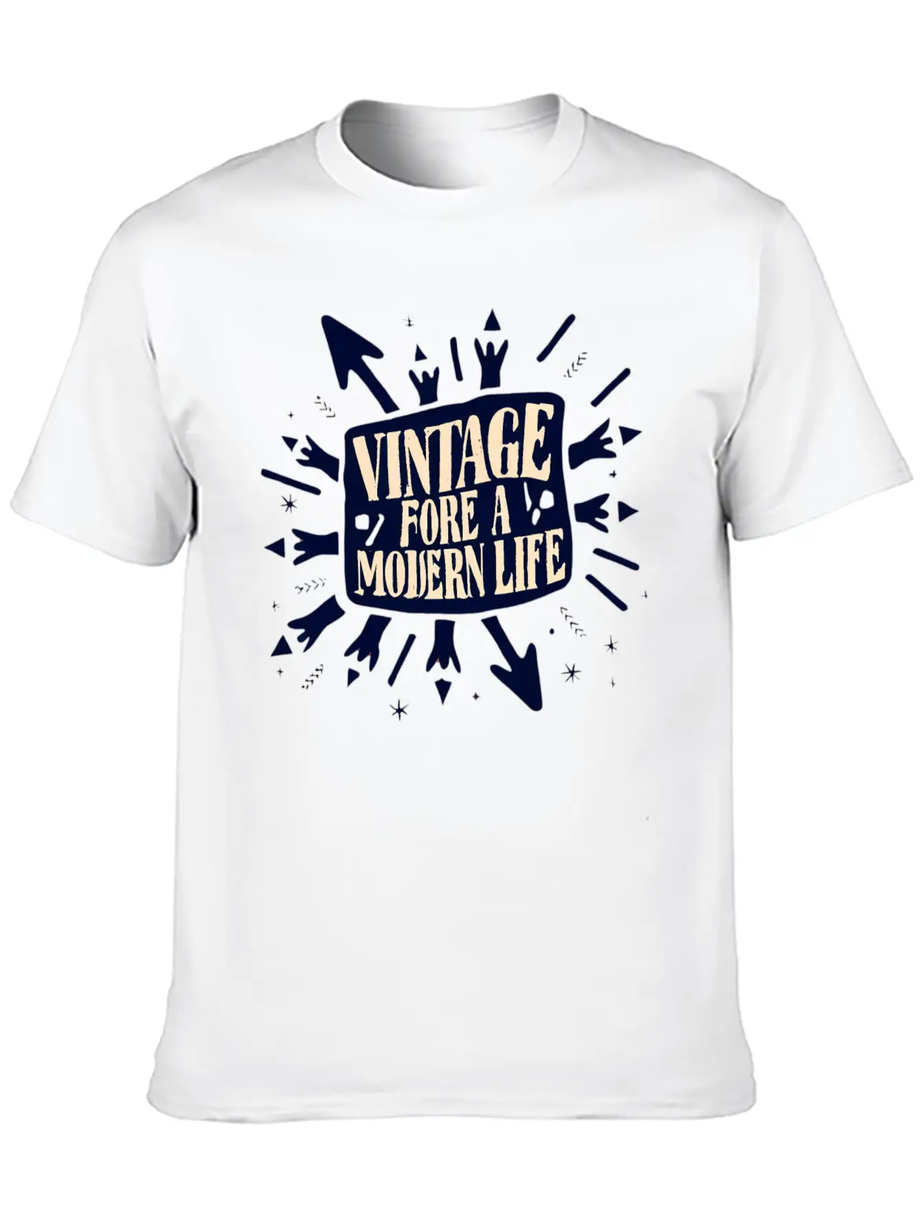 Vintage Vibe For A Modern Llife Lightweight Cotton T-Shirt – Daily Comfort Graphic Shirt