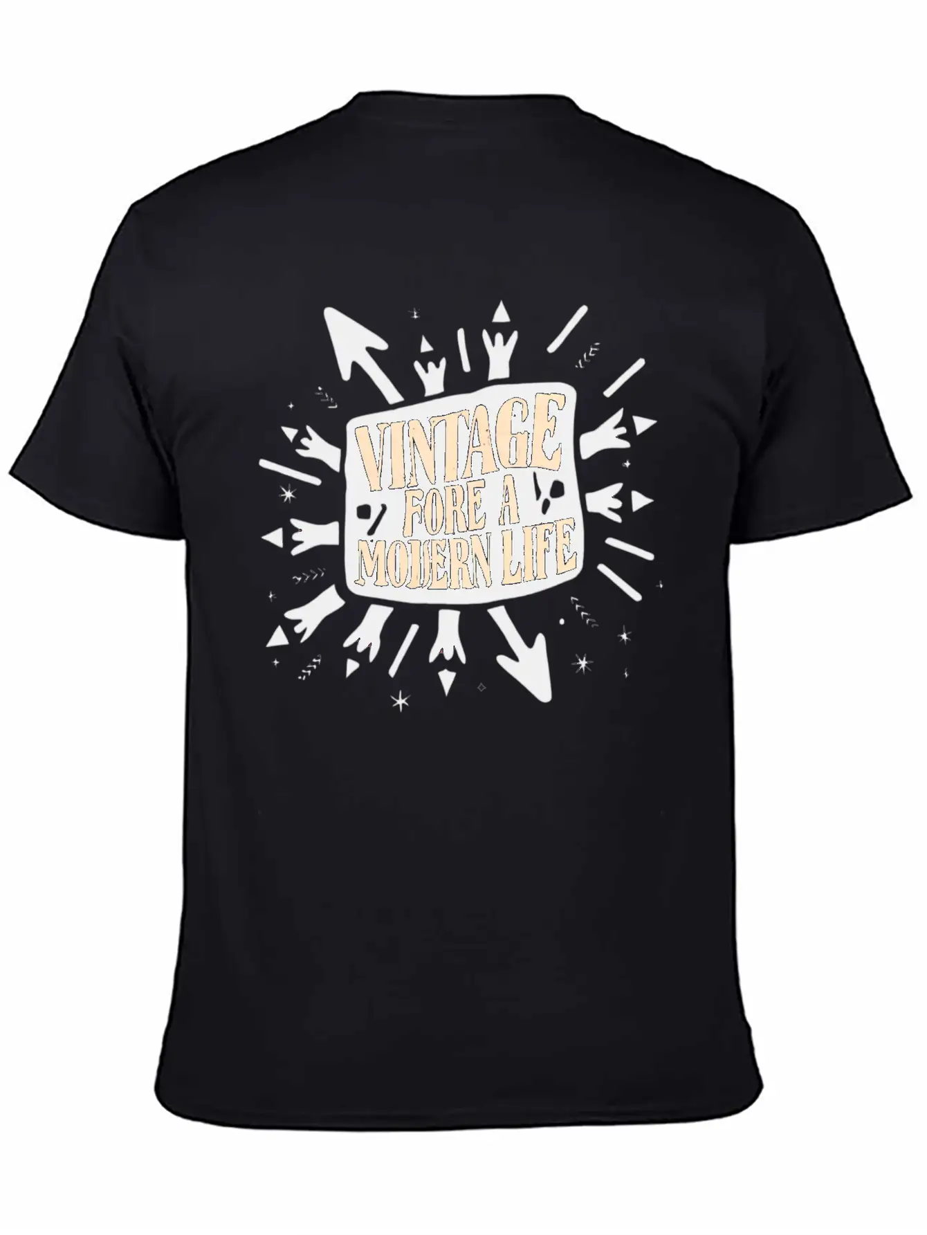 Vintage Vibe For A Modern Llife Lightweight Cotton T-Shirt – Daily Comfort Graphic Shirt