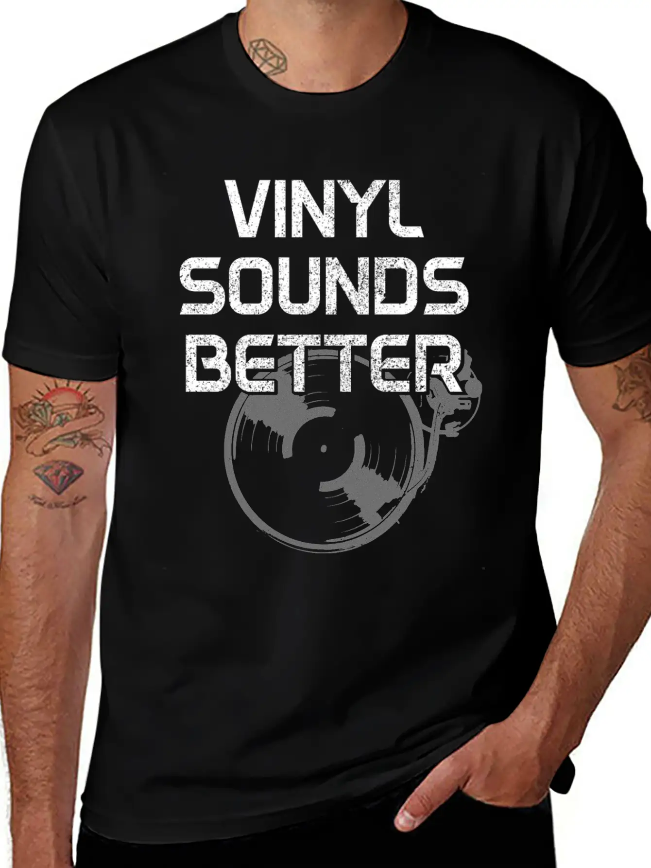 Vinyl Record Collector Music DJ Gift Lightweight Cotton T-Shirt – Daily Comfort Graphic Shirt