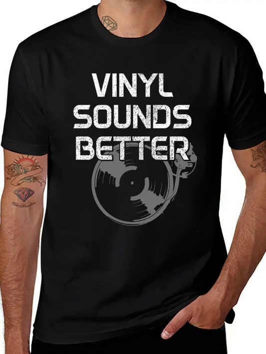 Vinyl Record Collector Music DJ Gift Lightweight Cotton T-Shirt – Daily Comfort Graphic Shirt