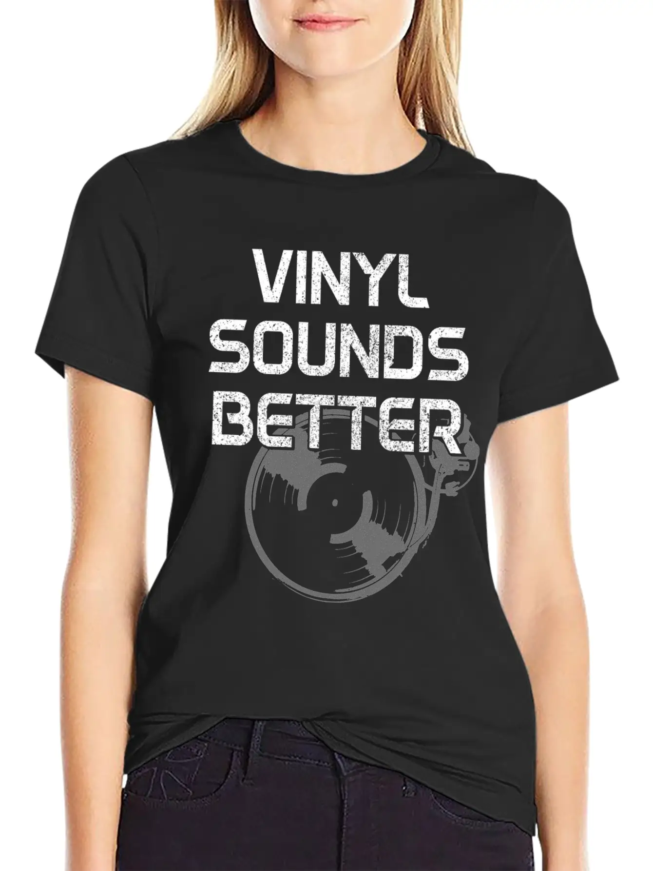 Vinyl Record Collector Music DJ Gift Lightweight Cotton T-Shirt – Daily Comfort Graphic Shirt