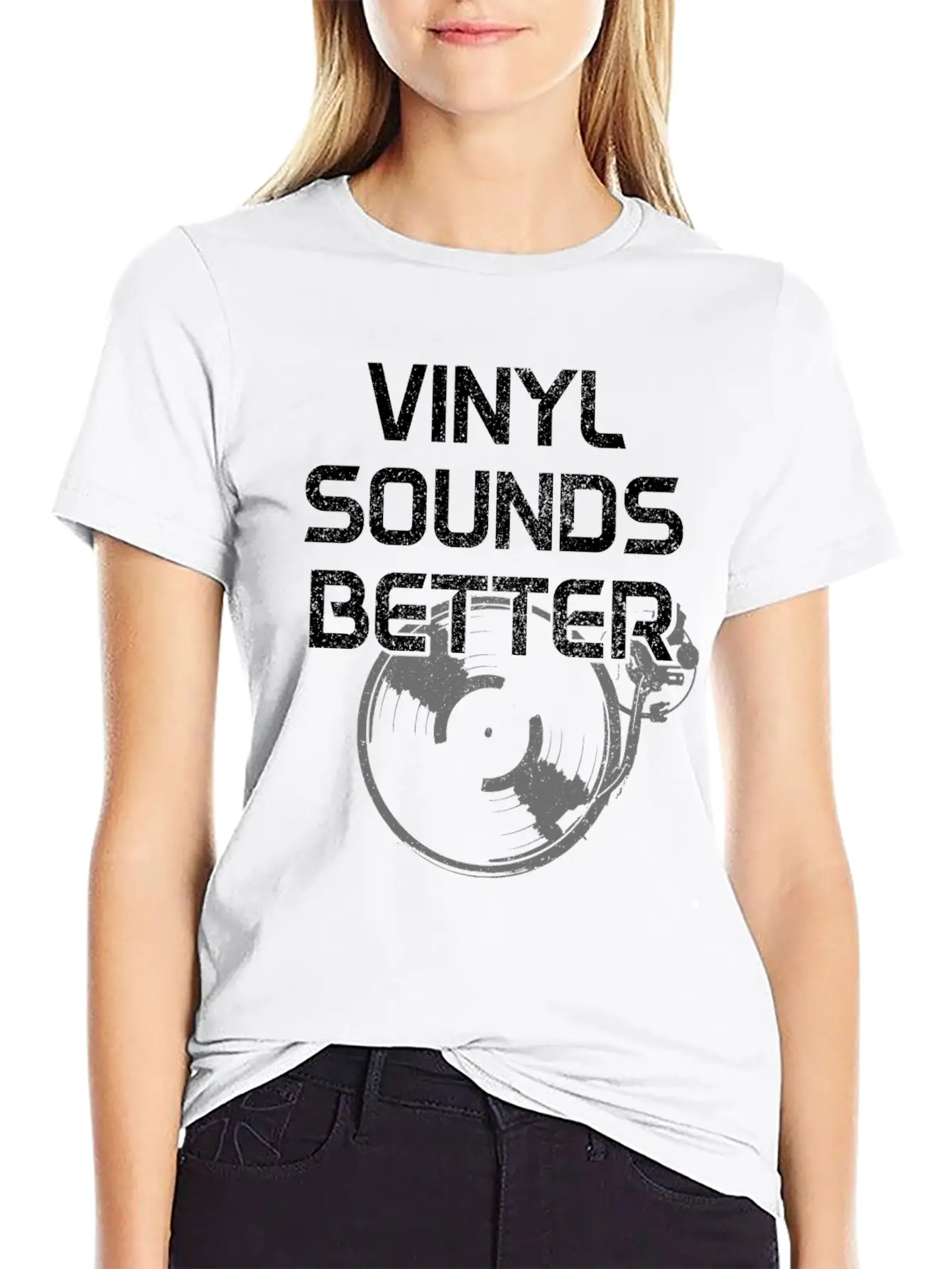Vinyl Record Collector Music DJ Gift Lightweight Cotton T-Shirt – Daily Comfort Graphic Shirt