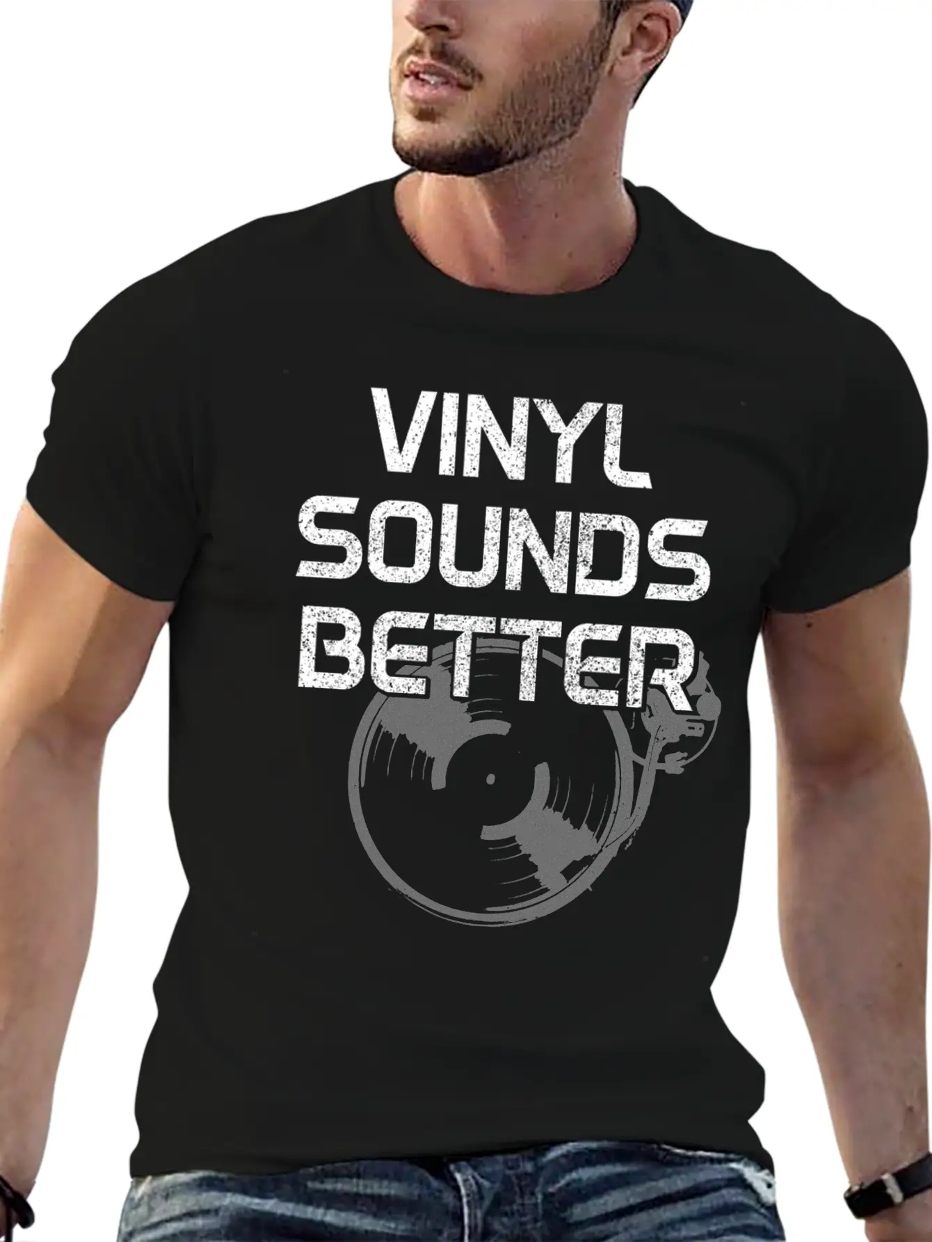 Vinyl Record Collector Music DJ Gift Lightweight Cotton T-Shirt – Daily Comfort Graphic Shirt