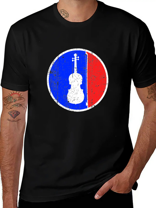 Violin Logo Lightweight Cotton T-Shirt – Daily Comfort Graphic Shirt