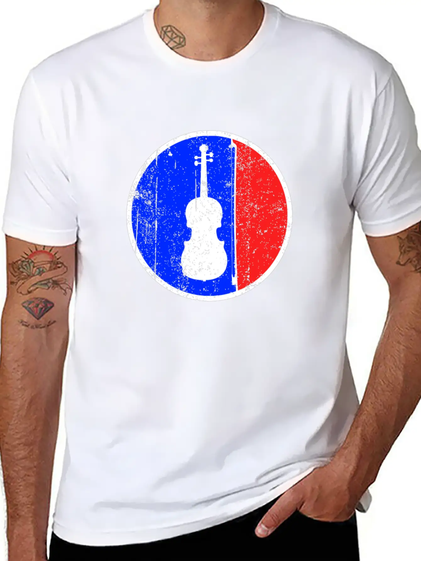 Violin Logo Lightweight Cotton T-Shirt – Daily Comfort Graphic Shirt