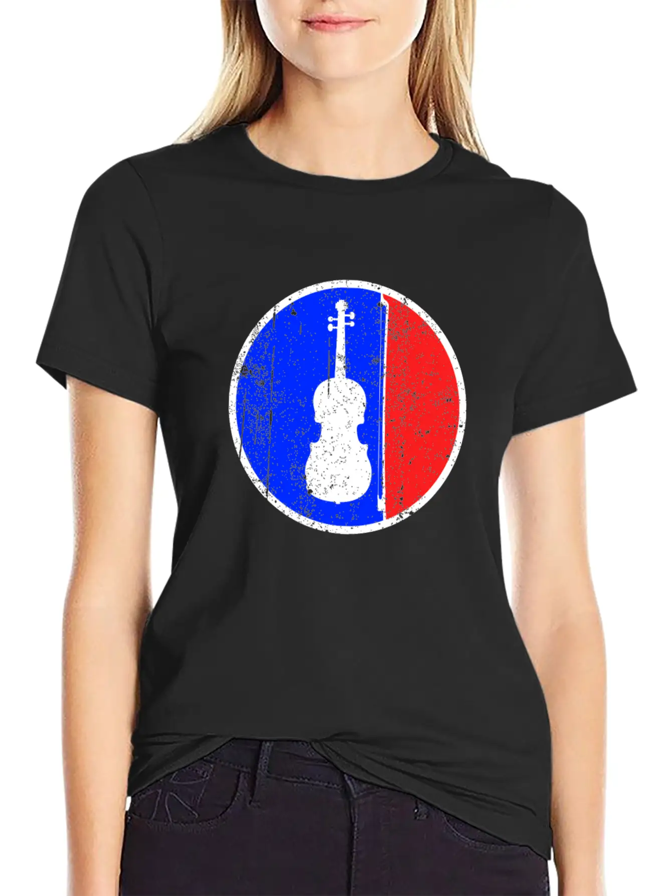 Violin Logo Lightweight Cotton T-Shirt – Daily Comfort Graphic Shirt
