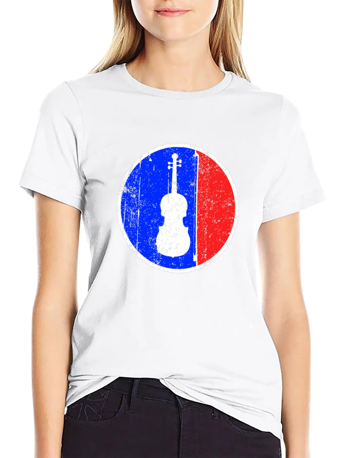 Violin Logo Lightweight Cotton T-Shirt – Daily Comfort Graphic Shirt