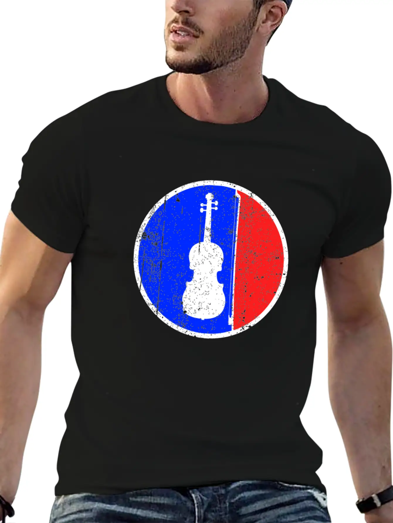 Violin Logo Lightweight Cotton T-Shirt – Daily Comfort Graphic Shirt