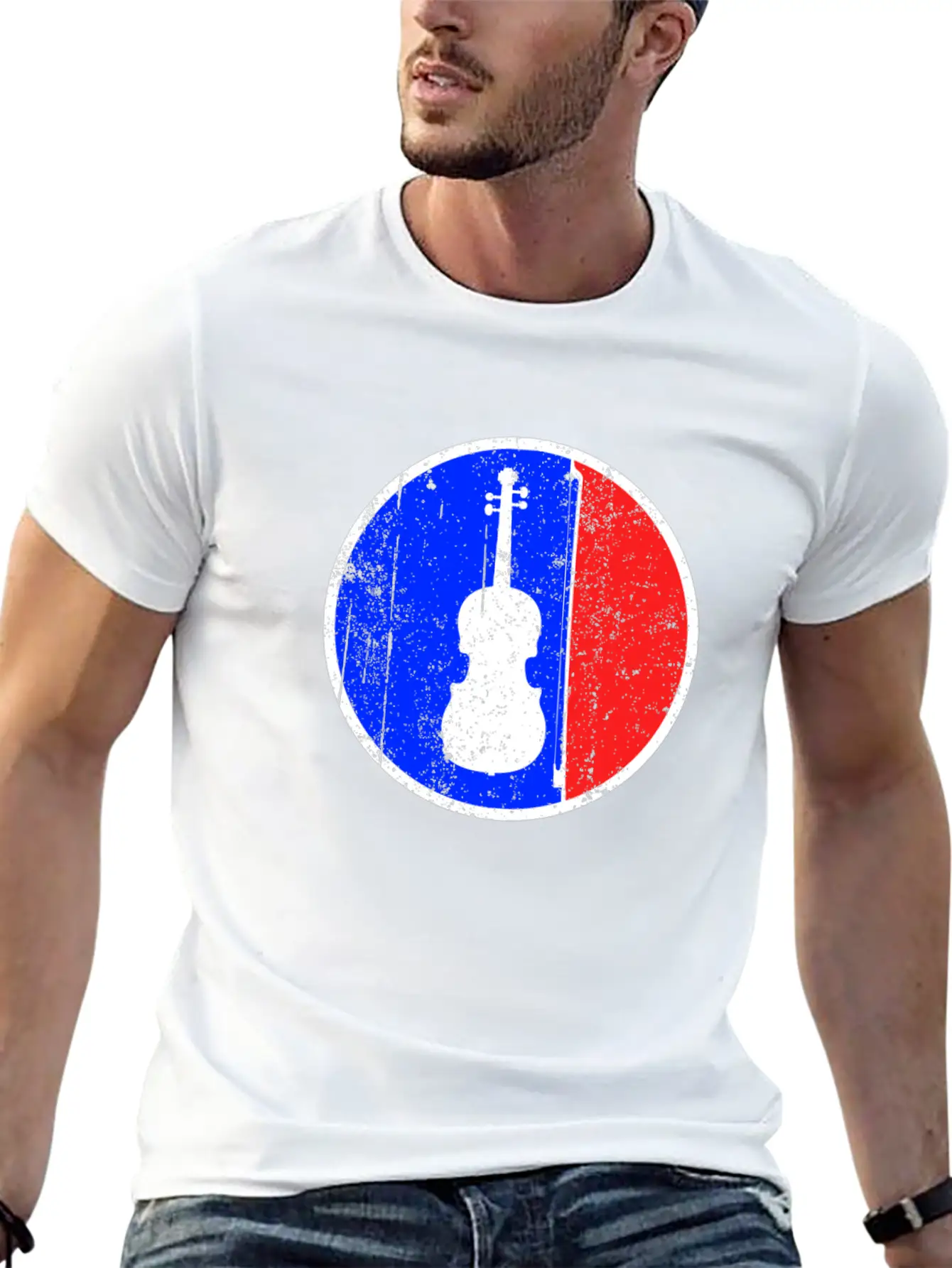 Violin Logo Lightweight Cotton T-Shirt – Daily Comfort Graphic Shirt