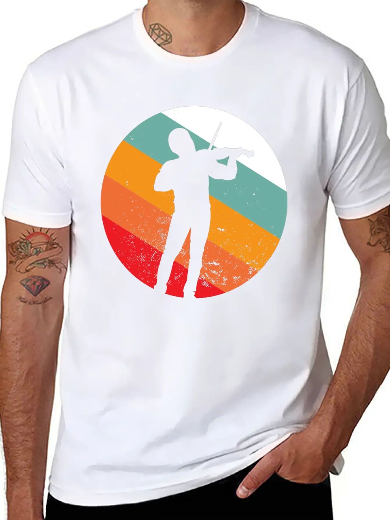 Violin Violin Player Violin Violinist Gift Lightweight Cotton T-Shirt – Daily Comfort Graphic Shirt