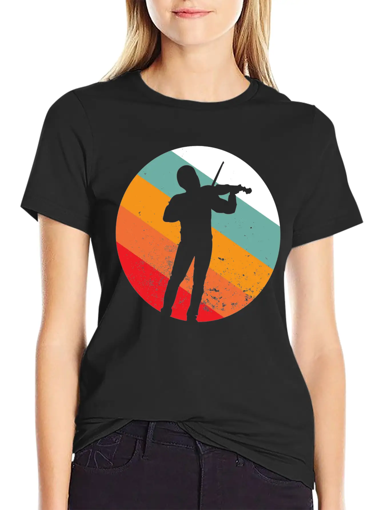 Violin Violin Player Violin Violinist Gift Lightweight Cotton T-Shirt – Daily Comfort Graphic Shirt