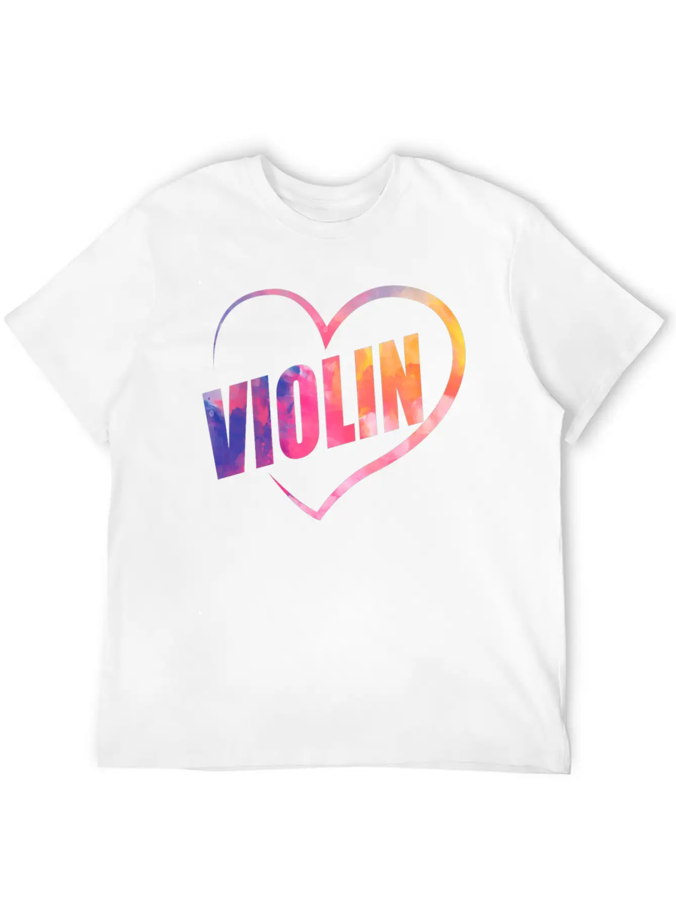 Violin Violinist Heart Watercolor Lightweight Cotton T-Shirt – Daily Comfort Graphic Shirt