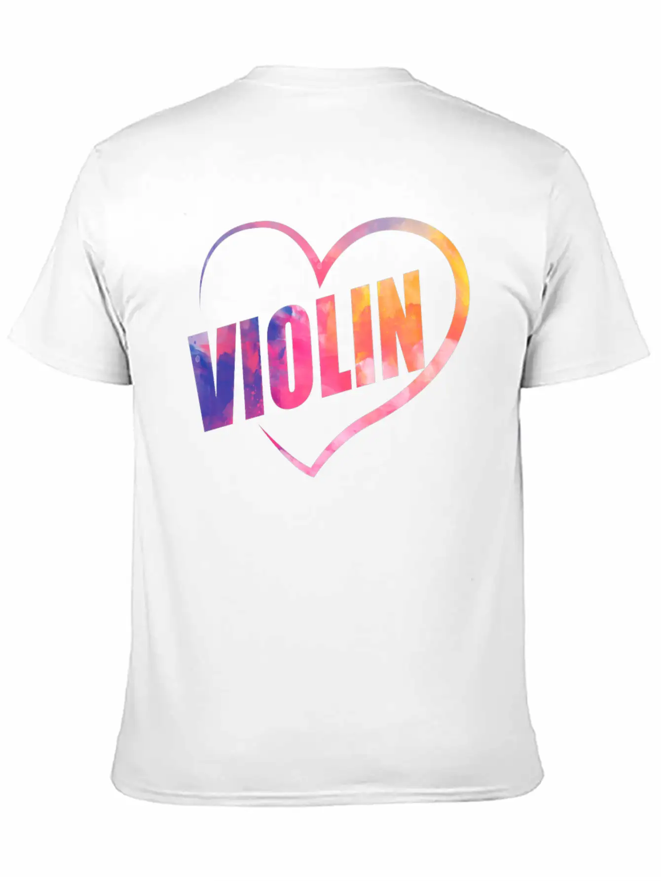 Violin Violinist Heart Watercolor Lightweight Cotton T-Shirt – Daily Comfort Graphic Shirt