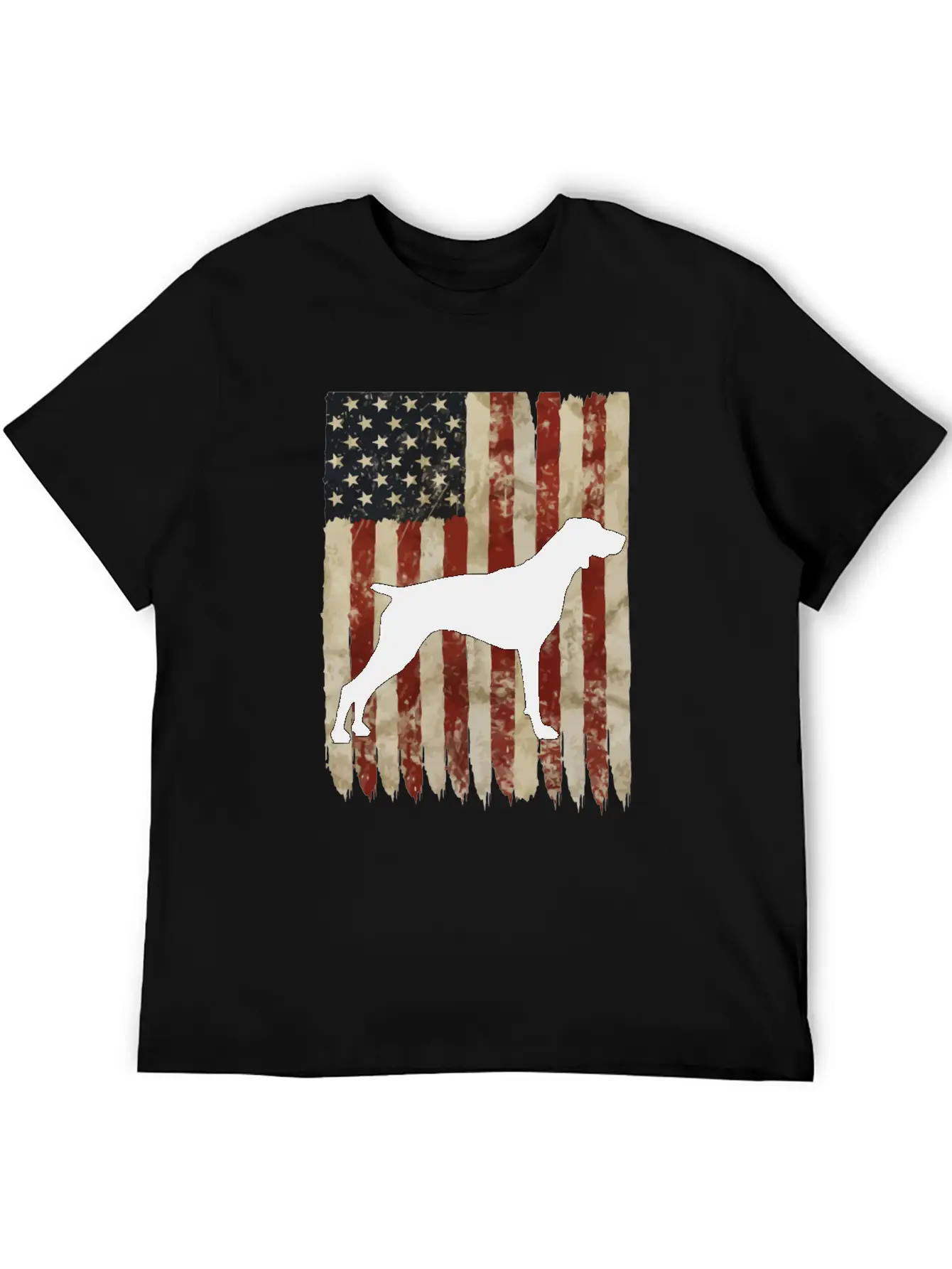 Vizsla Usa Flag Patriotic Dog Owner Gift Lightweight Cotton T-Shirt – Daily Comfort Graphic Shirt