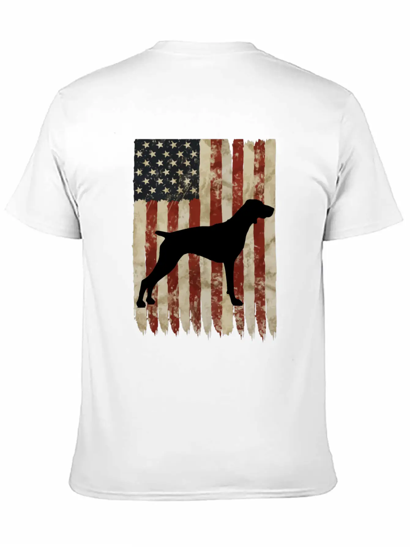 Vizsla Usa Flag Patriotic Dog Owner Gift Lightweight Cotton T-Shirt – Daily Comfort Graphic Shirt