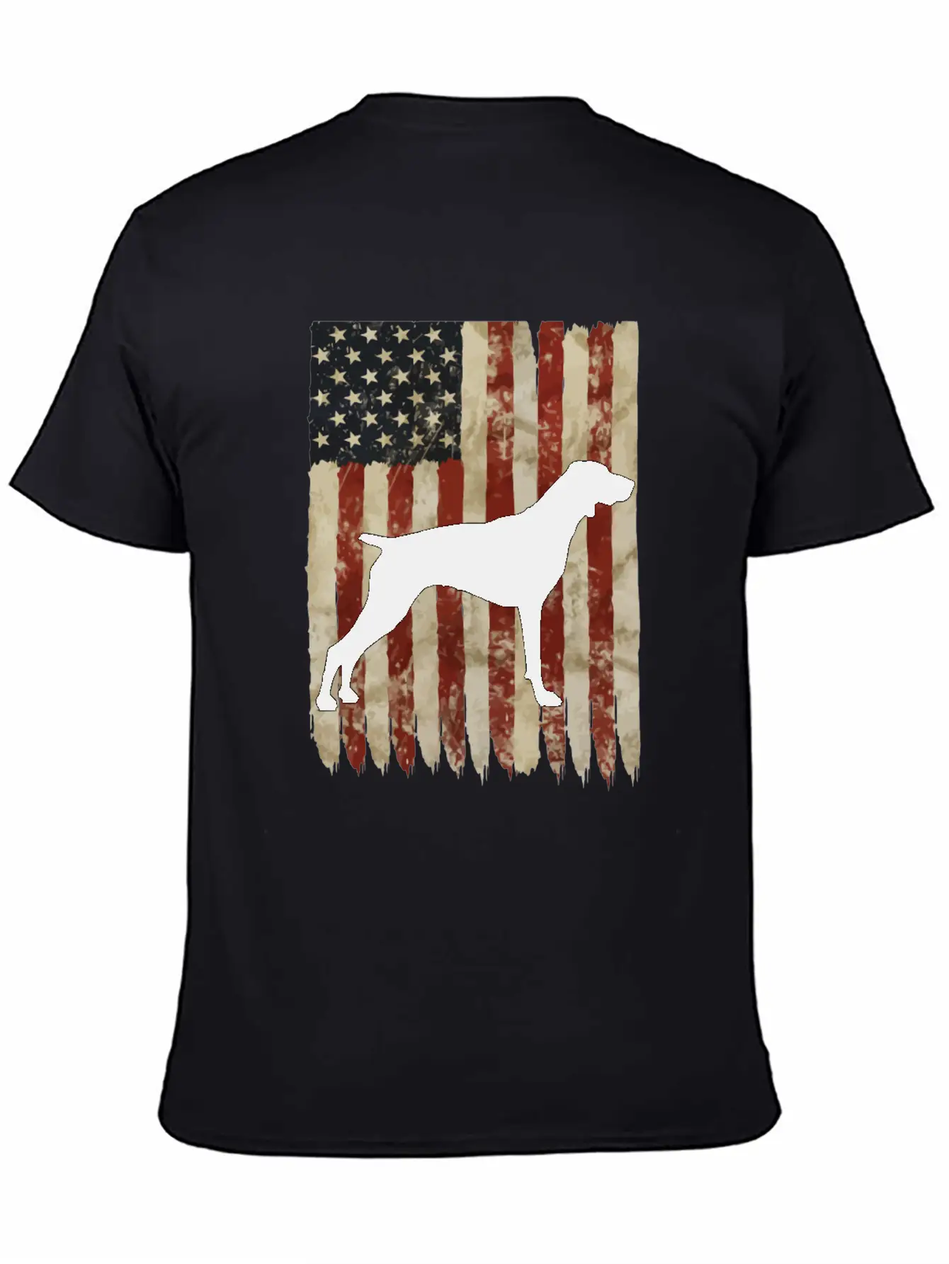 Vizsla Usa Flag Patriotic Dog Owner Gift Lightweight Cotton T-Shirt – Daily Comfort Graphic Shirt