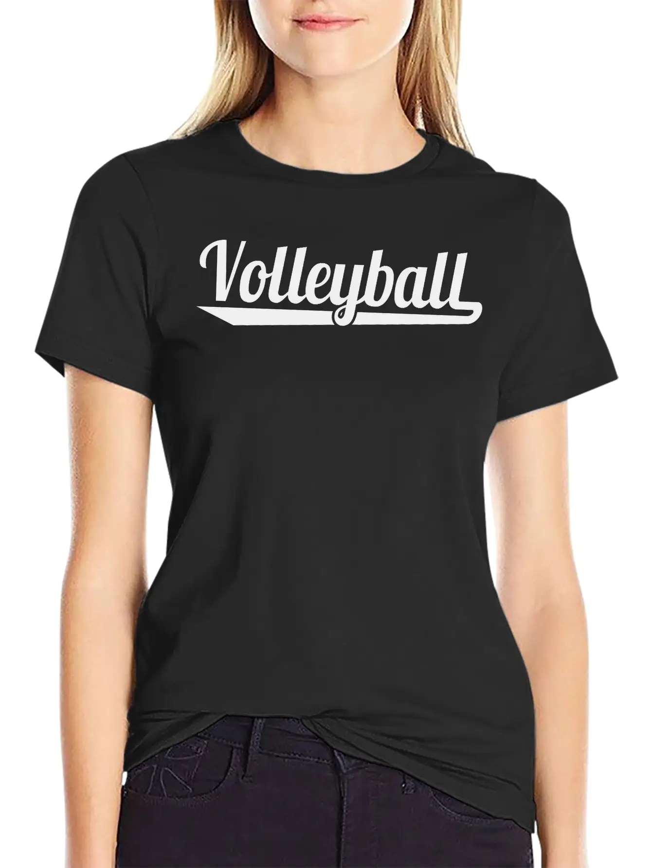 Volleyball Lightweight Cotton T-Shirt – Daily Comfort Graphic Shirt
