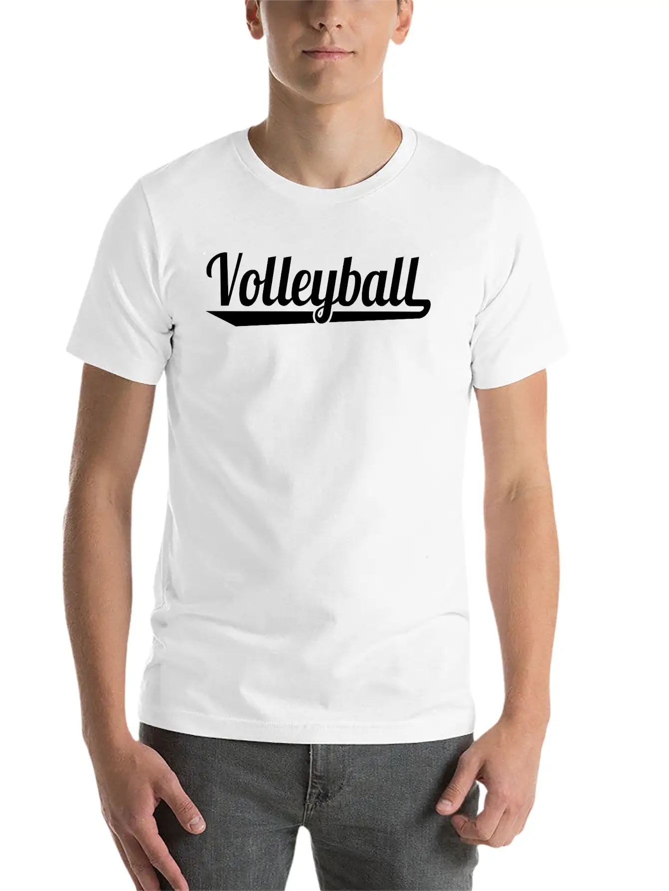 Volleyball Lightweight Cotton T-Shirt – Daily Comfort Graphic Shirt