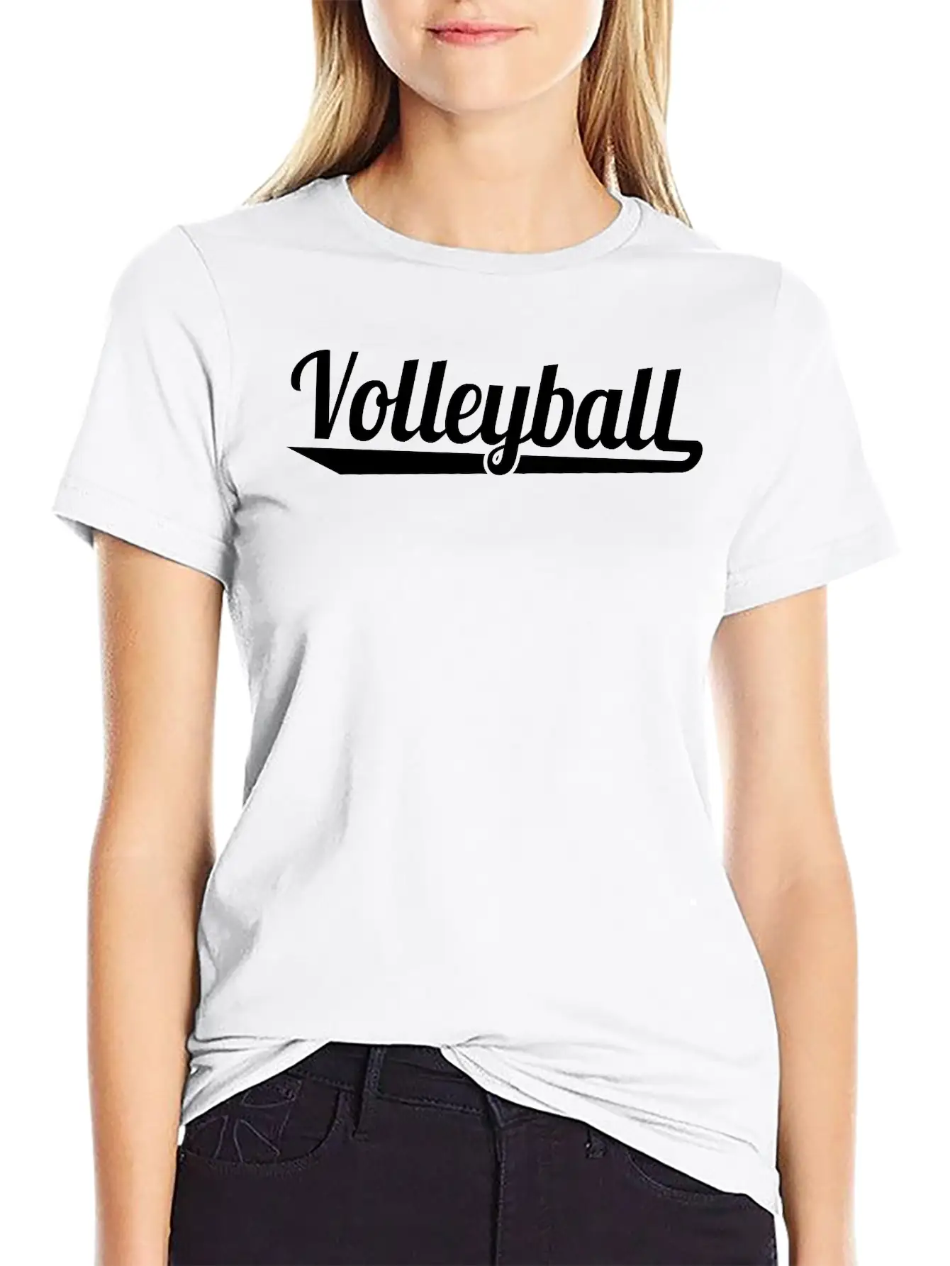 Volleyball Lightweight Cotton T-Shirt – Daily Comfort Graphic Shirt