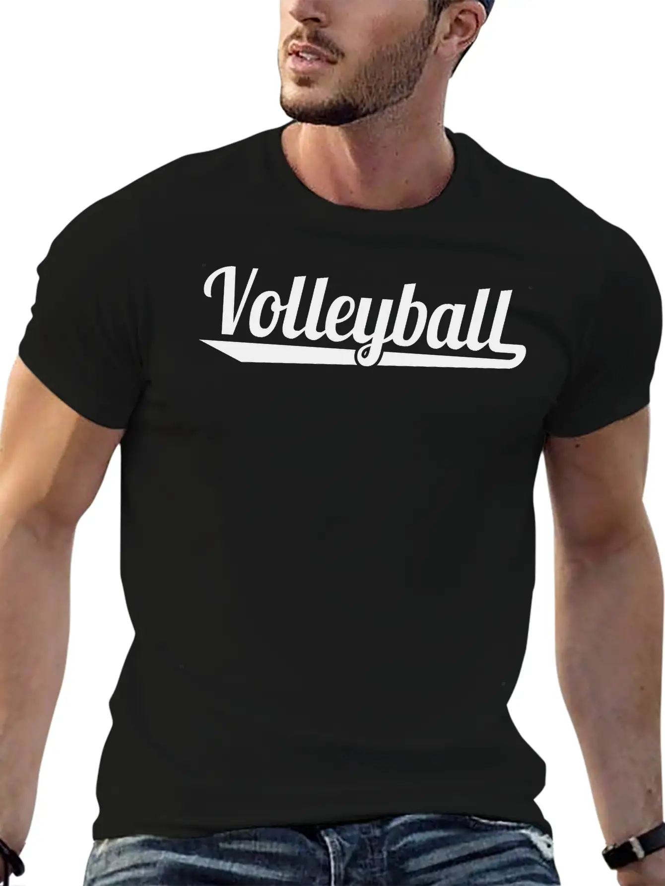 Volleyball Lightweight Cotton T-Shirt – Daily Comfort Graphic Shirt