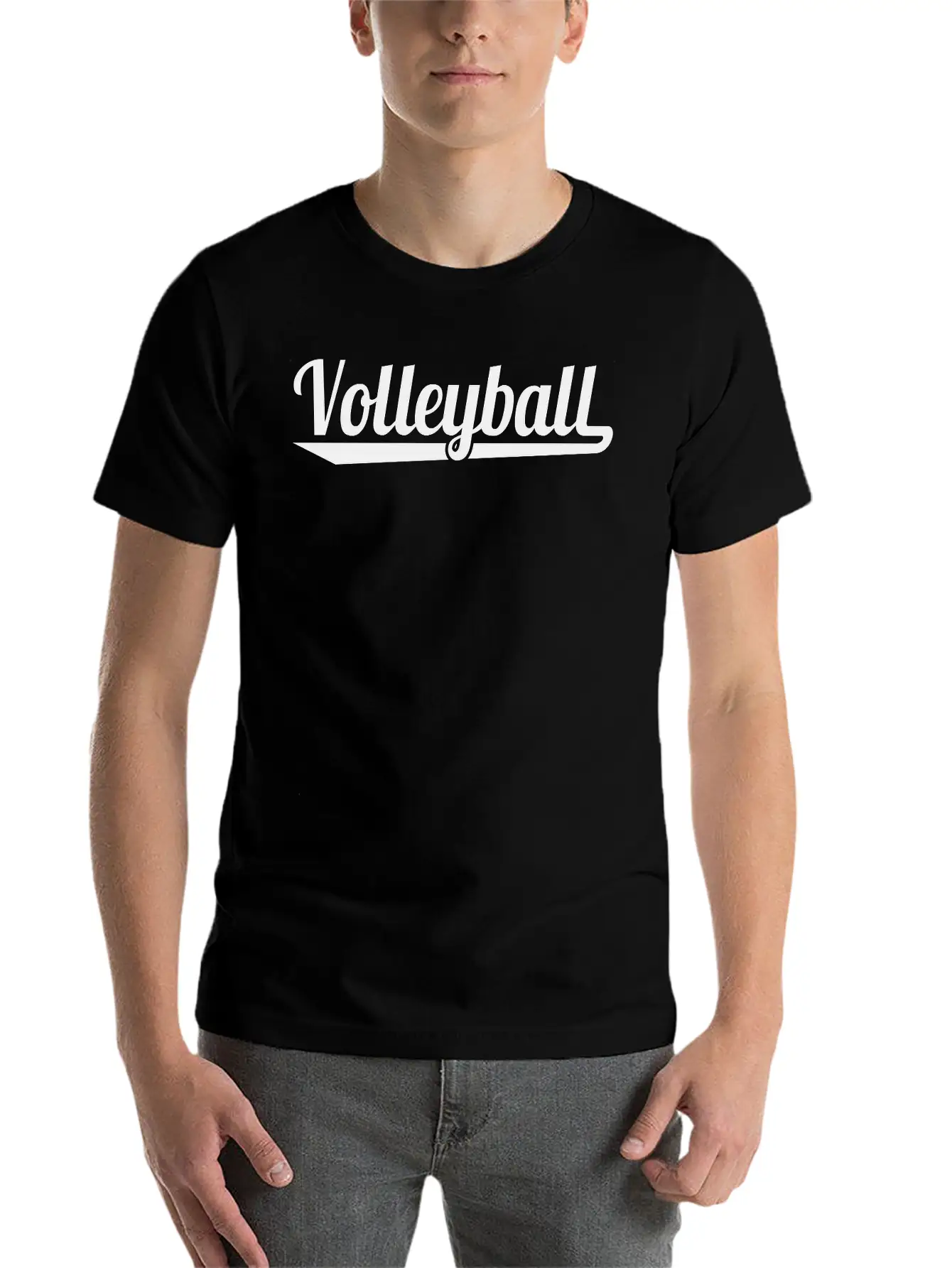 Volleyball Lightweight Cotton T-Shirt – Daily Comfort Graphic Shirt