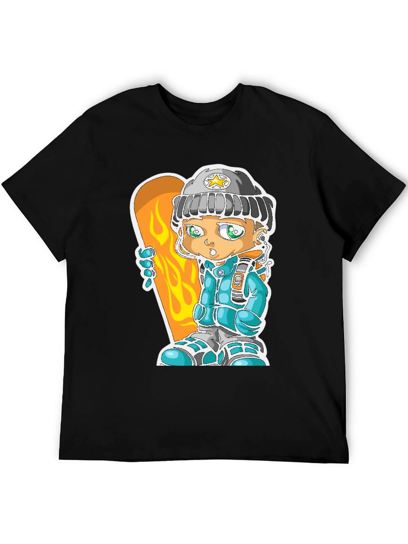 Cartoon Snowboarder Graphic Tee