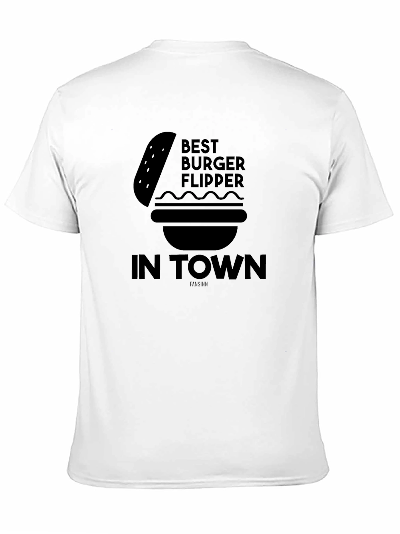 Best Burger Flipper in Town Black Graphic Tee