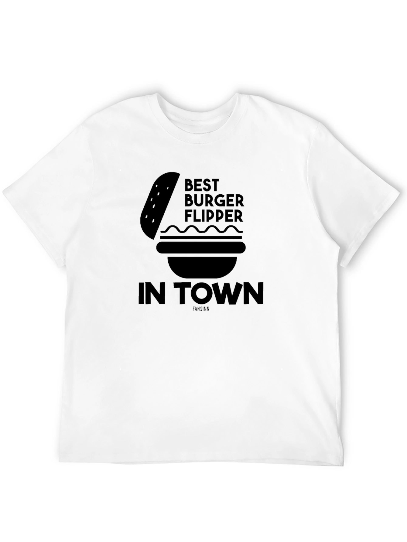 Best Burger Flipper in Town Black Graphic Tee