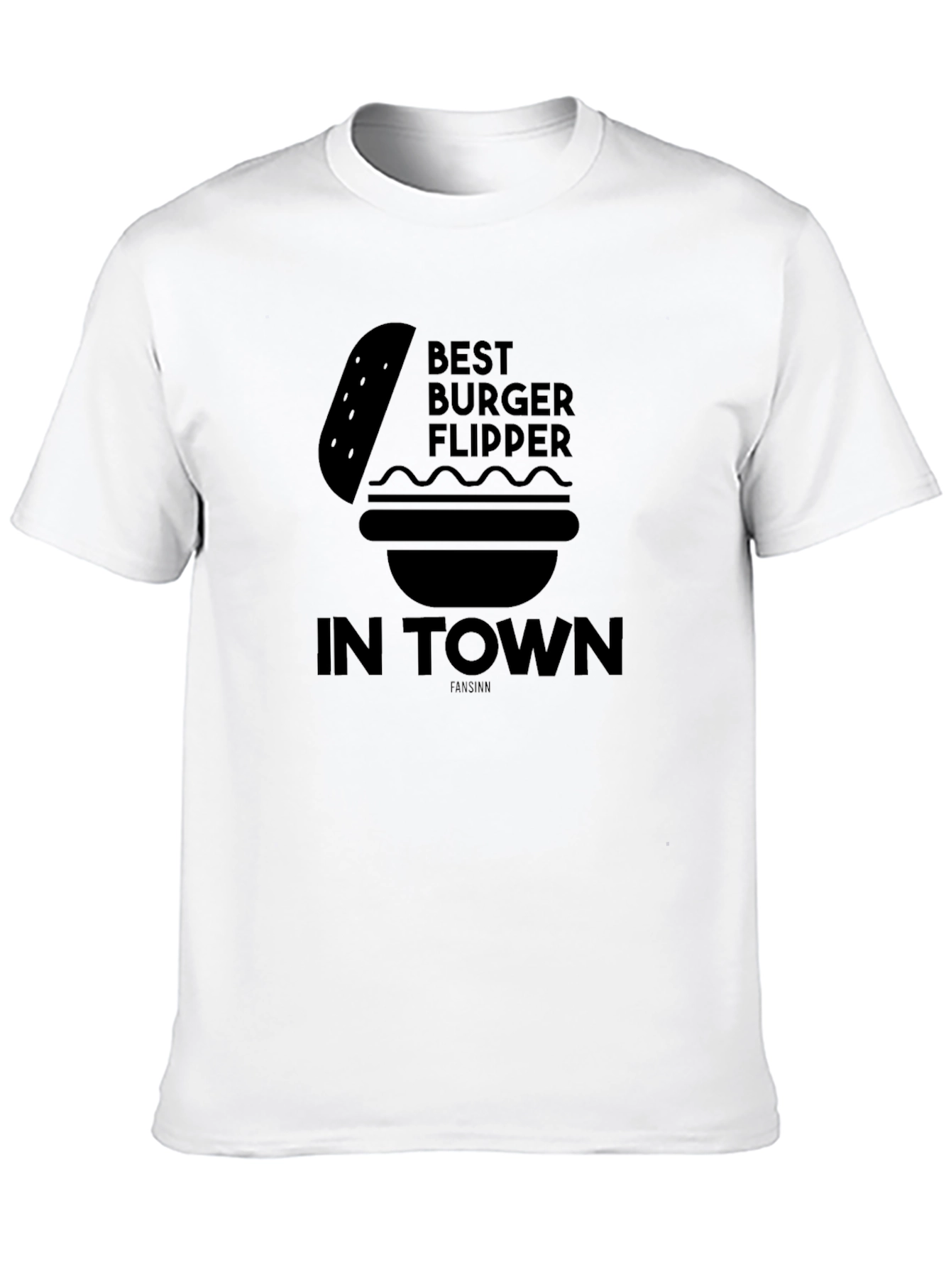 Best Burger Flipper in Town Black Graphic Tee
