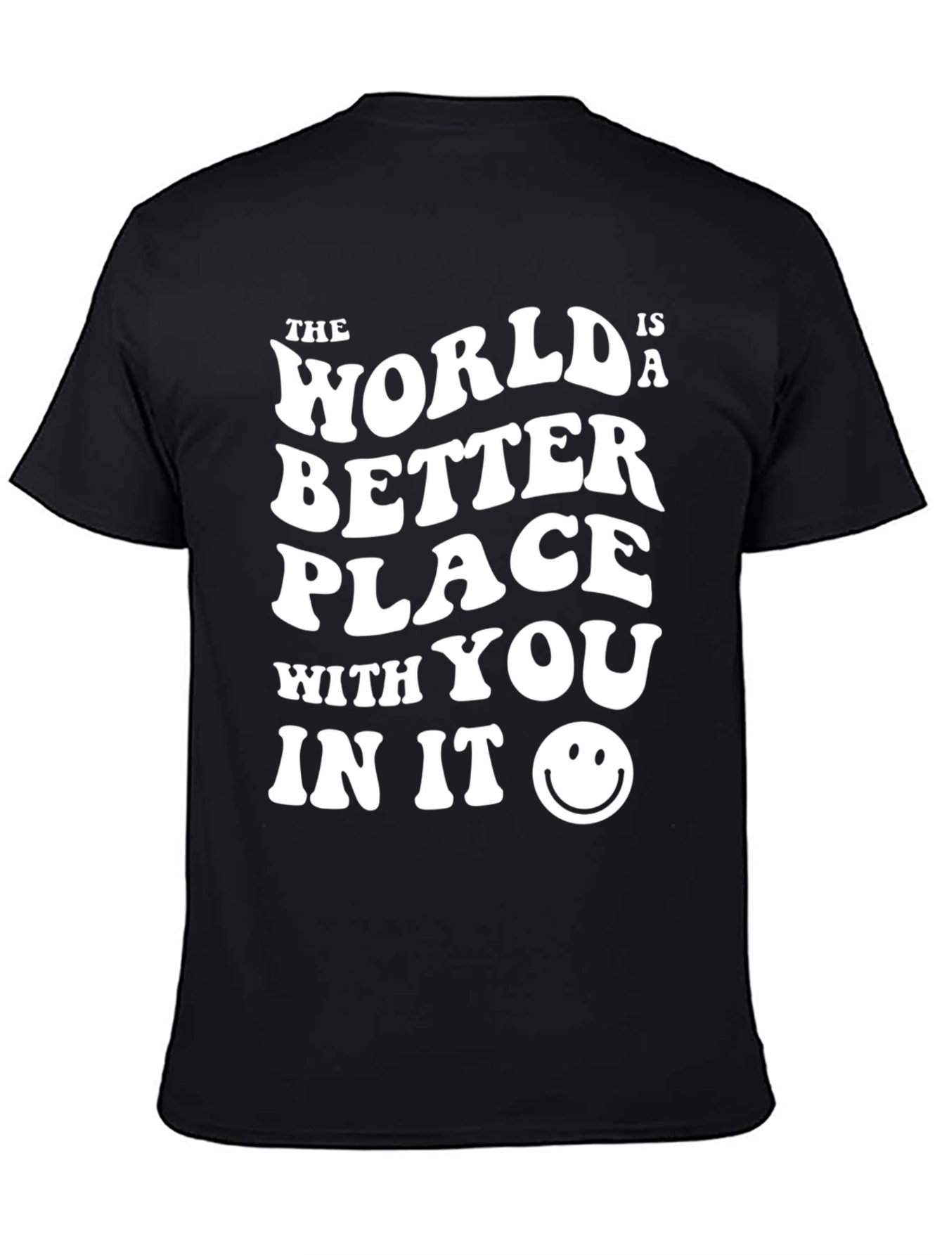 World Better With You Black Graphic Tee